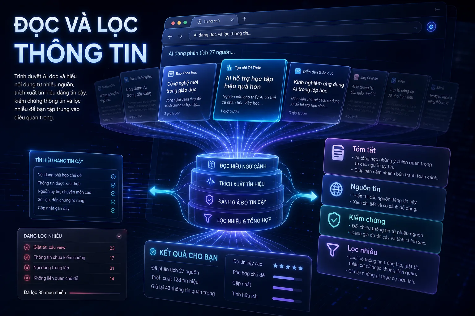 AI browser giúp đọc và lọc thông tin