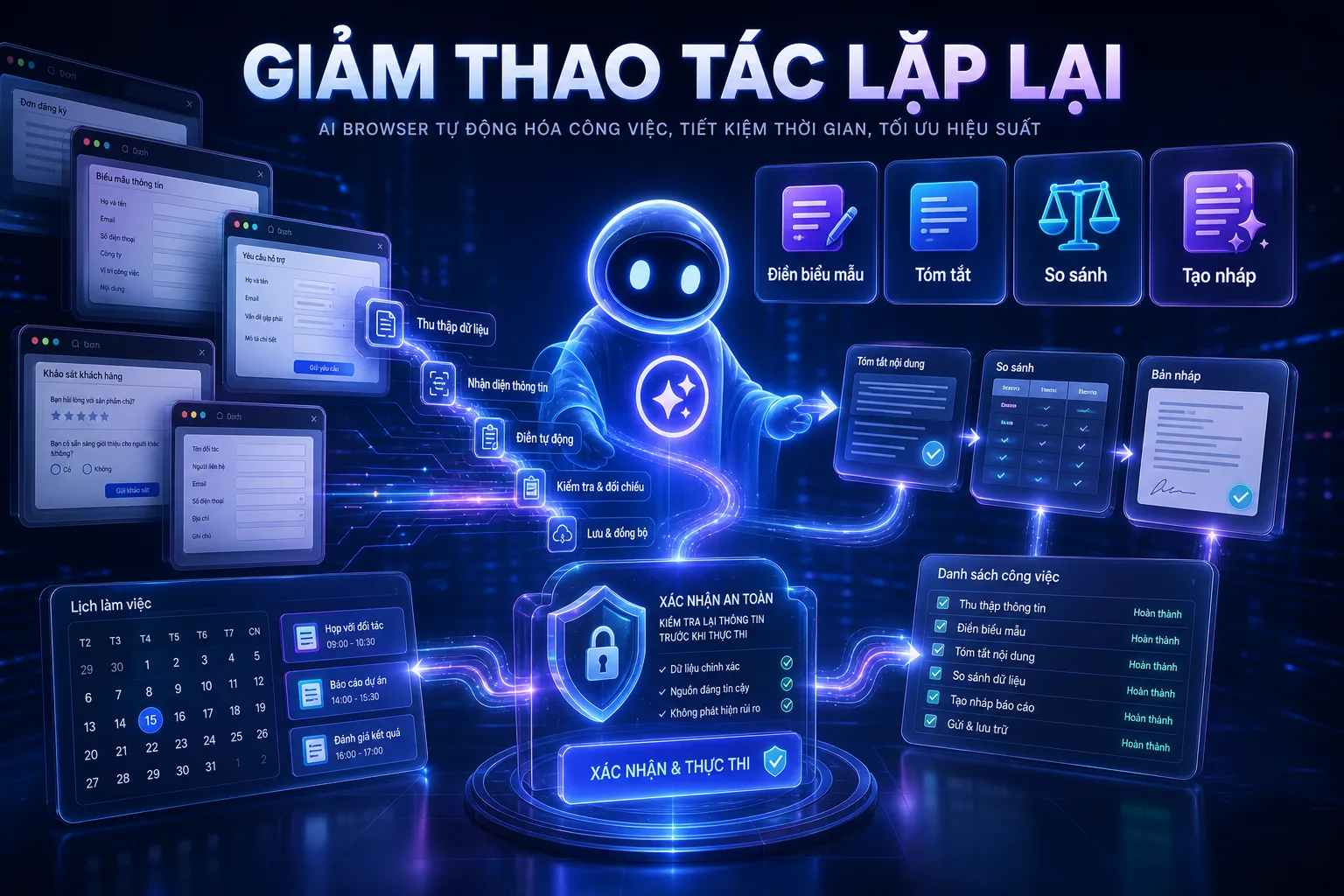 AI browser giúp giảm thao tác lặp lại