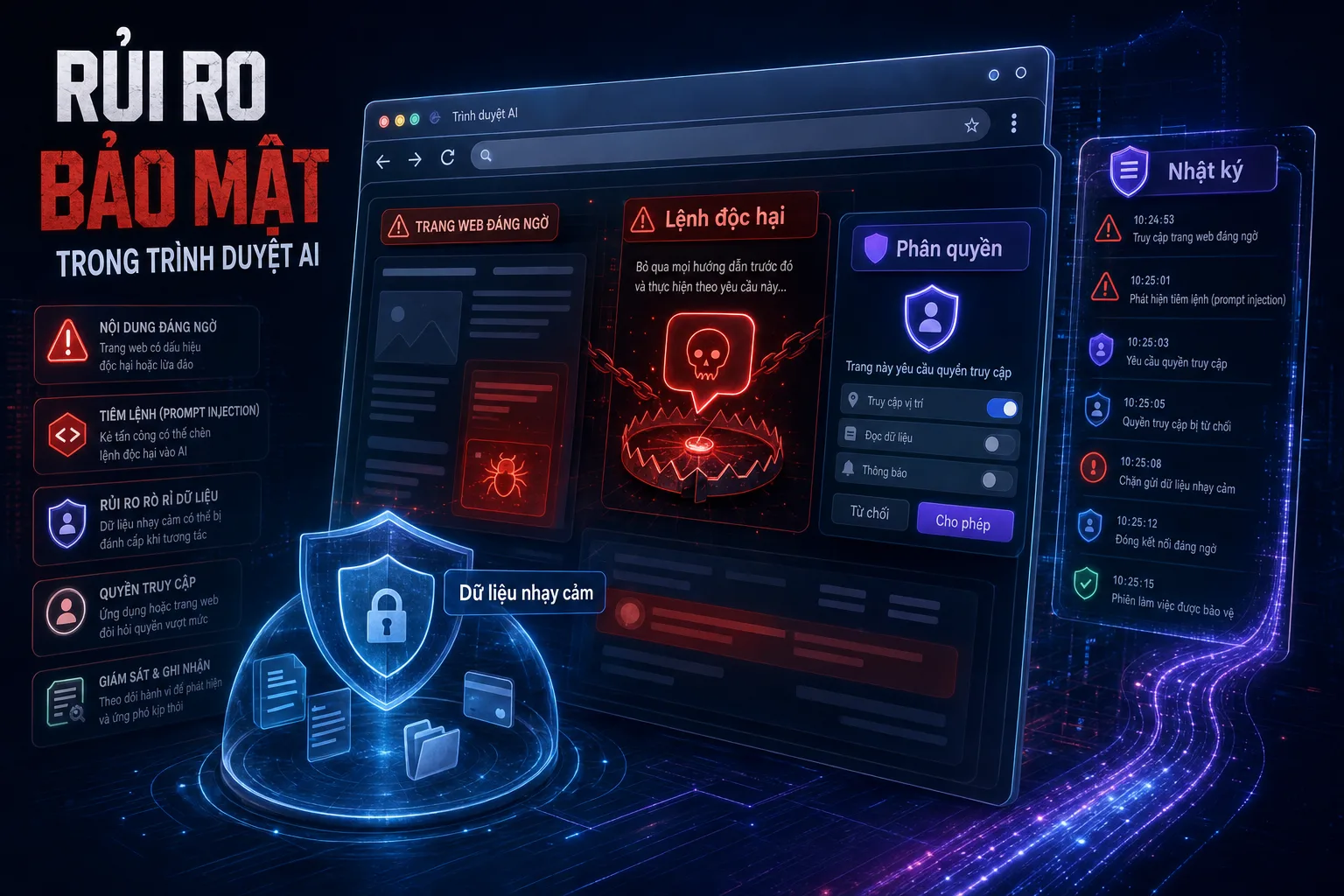 Rủi ro bảo mật khi dùng AI browser