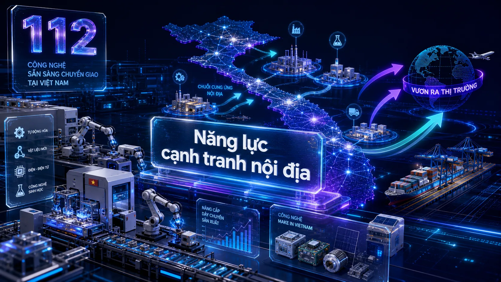 Năng lực cạnh tranh nội địa - 112 công nghệ sẵn sàng chuyển giao