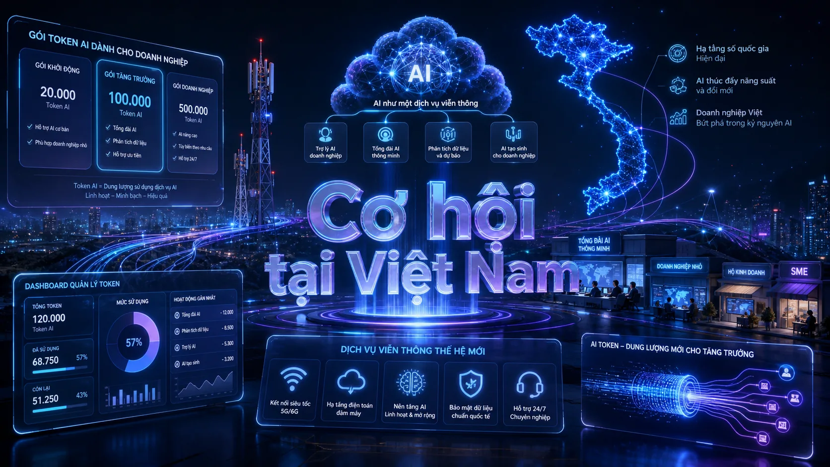 Cơ hội tại Việt Nam - gói cước token AI