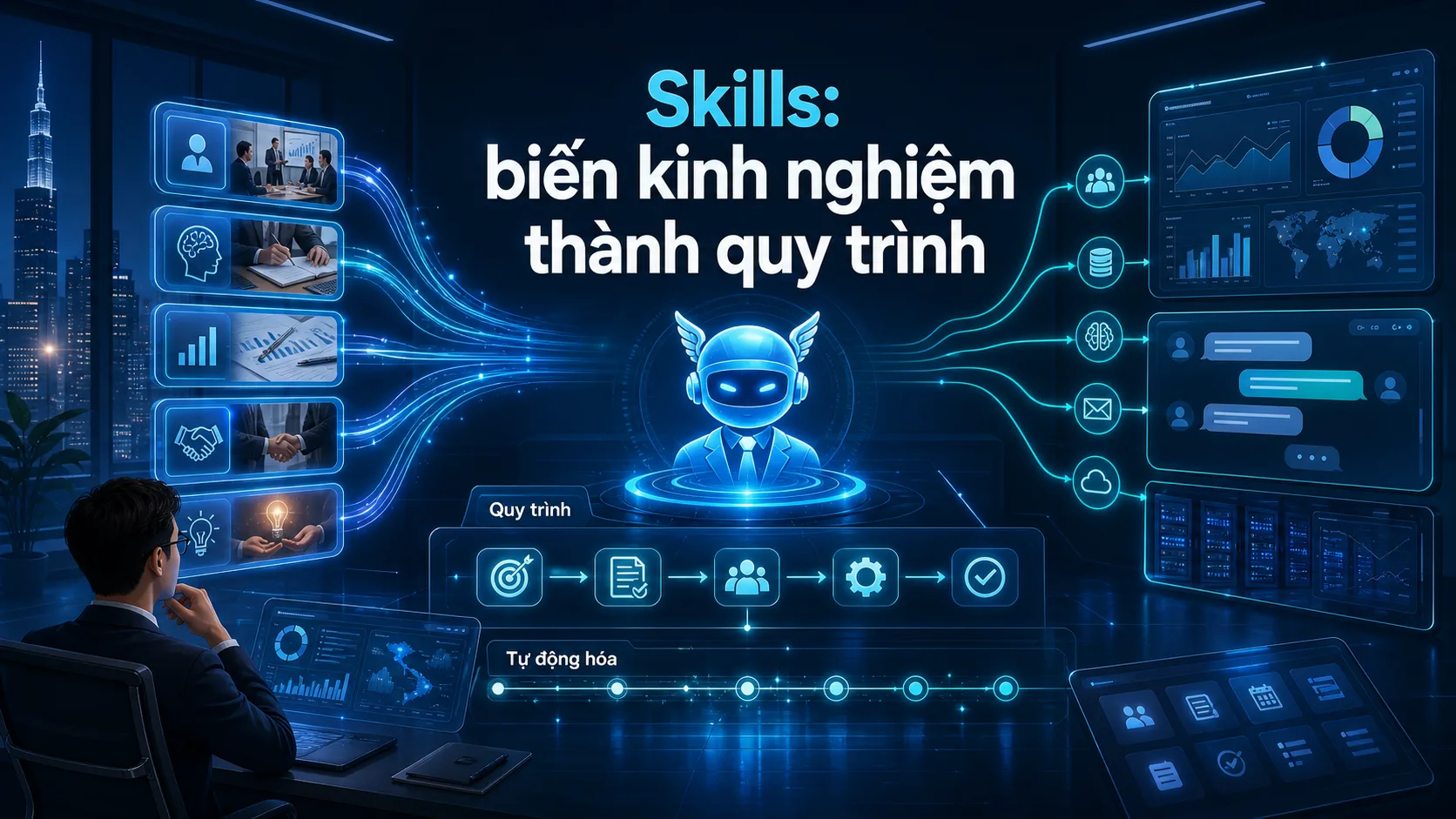 Skills: biến kinh nghiệm thành quy trình trong bài Xây dựng Hermes thành Chief of Staff AI cá nhân/doanh nghiệp
