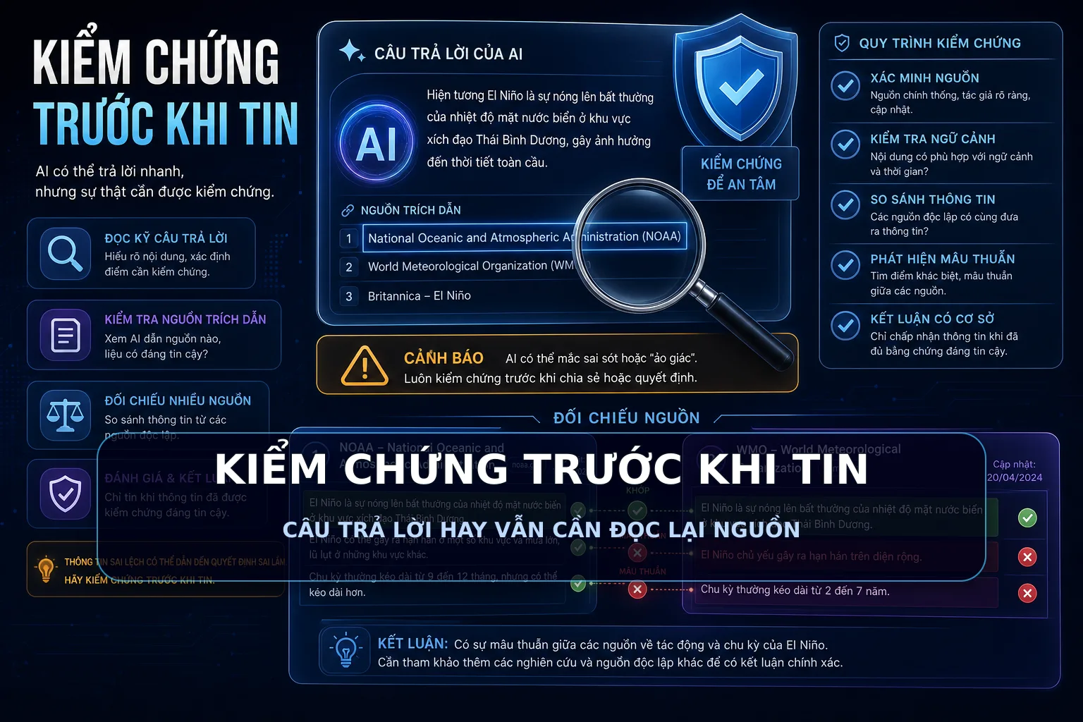 KIỂM CHỨNG TRƯỚC KHI TIN - CÂU TRẢ LỜI HAY VẪN CẦN ĐỌC LẠI NGUỒN