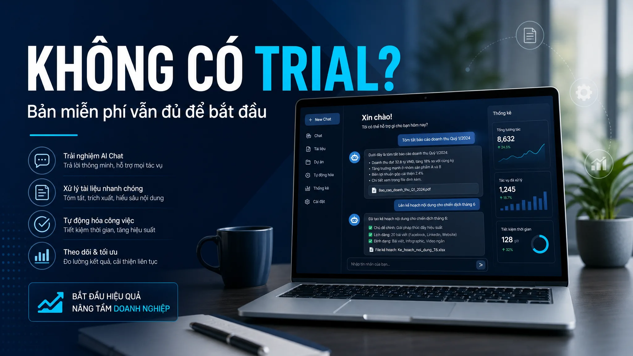 Ảnh giải thích nếu không có trial ChatGPT Plus, người dùng vẫn có thể bắt đầu với bản miễn phí.