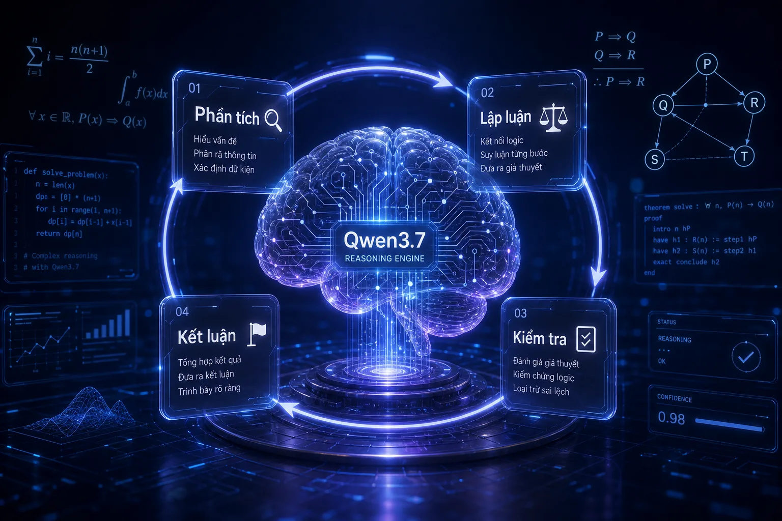 Minh họa khả năng phân tích, lập luận và kiểm tra nhiều bước của Qwen3.7 Preview