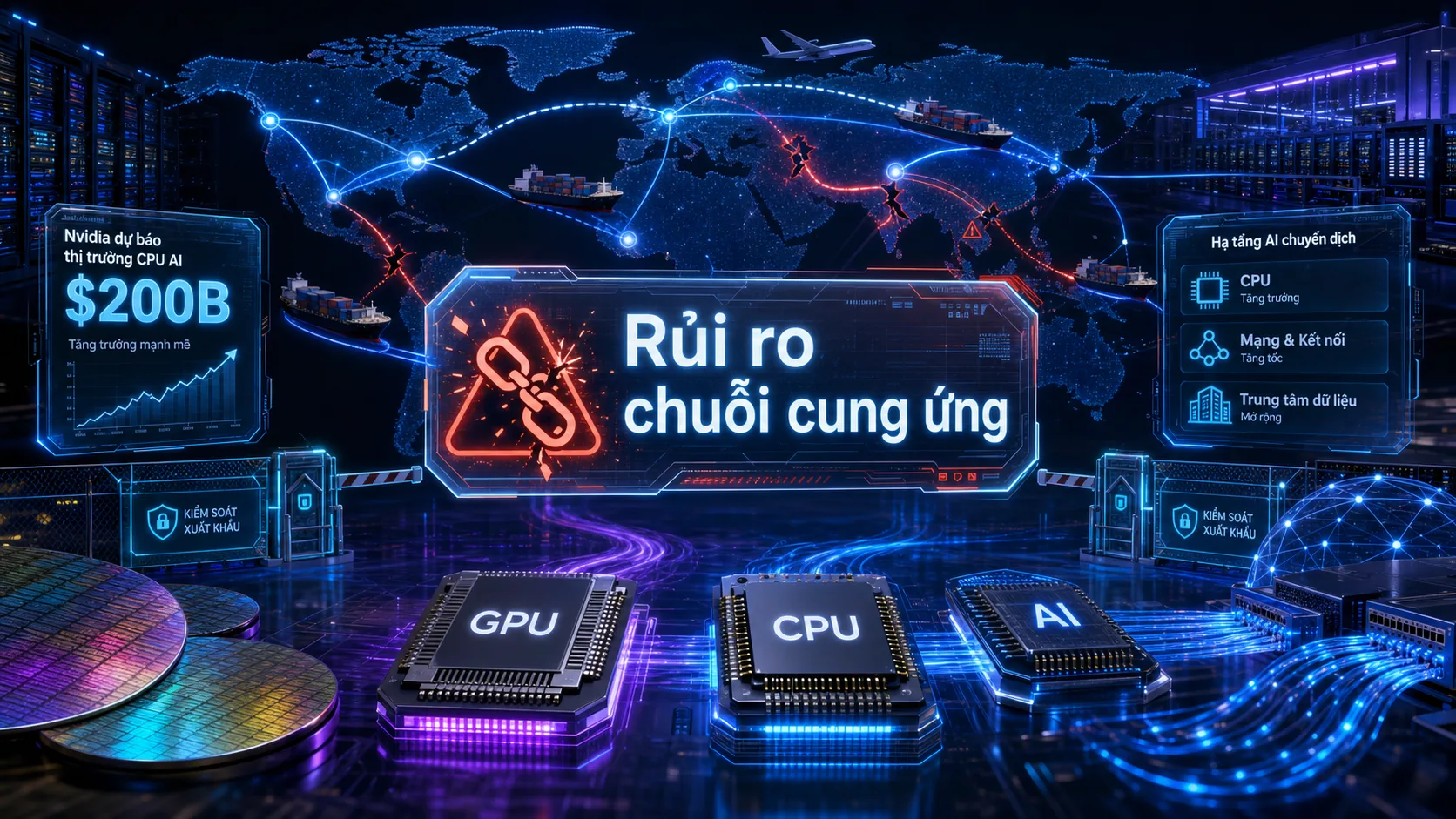 Rủi ro chuỗi cung ứng - Nvidia CPU AI 200 tỷ USD