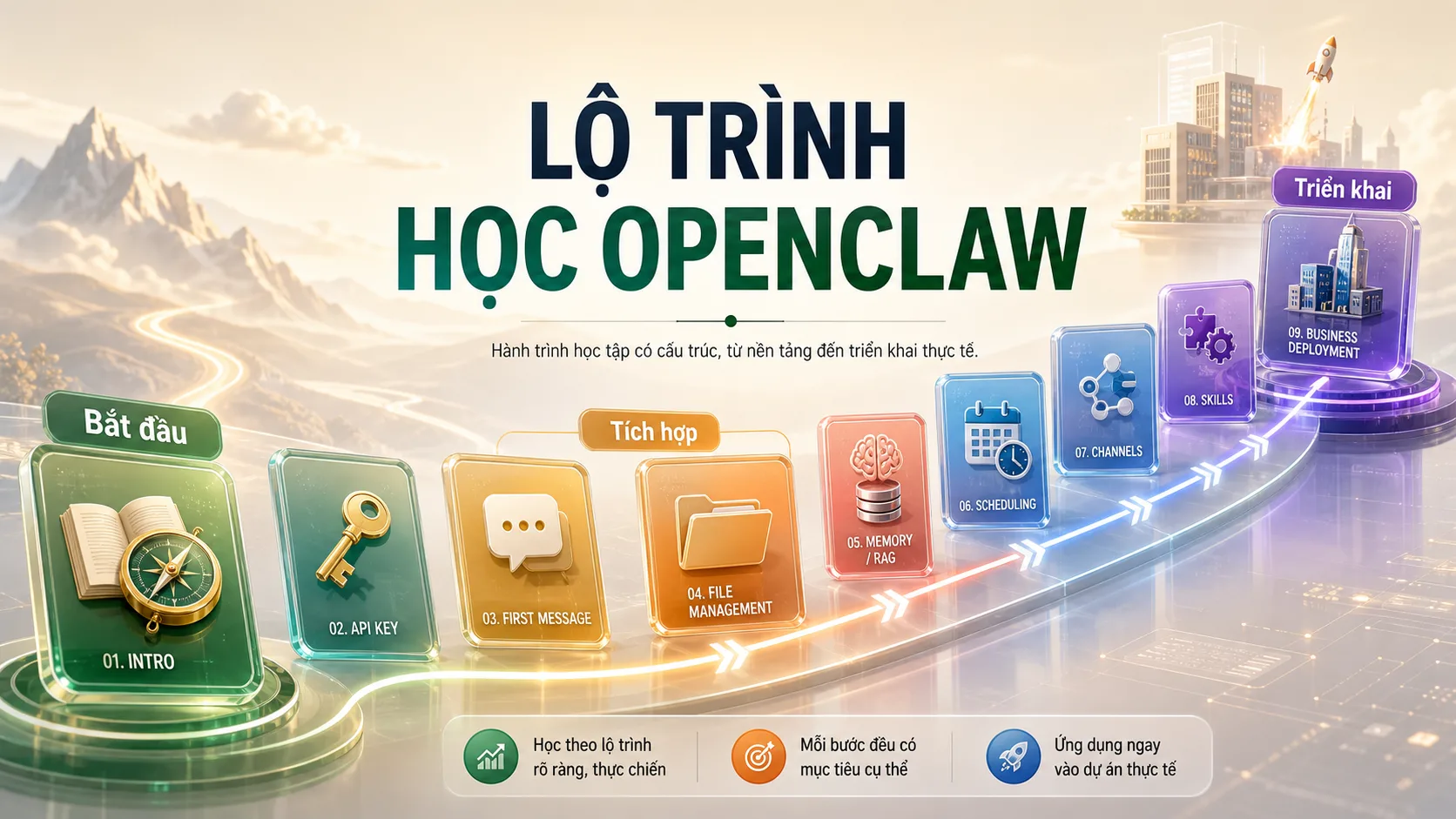 LỘ TRÌNH HỌC OPENCLAW - Series hướng dẫn OpenClaw trong bài OpenClaw là gì