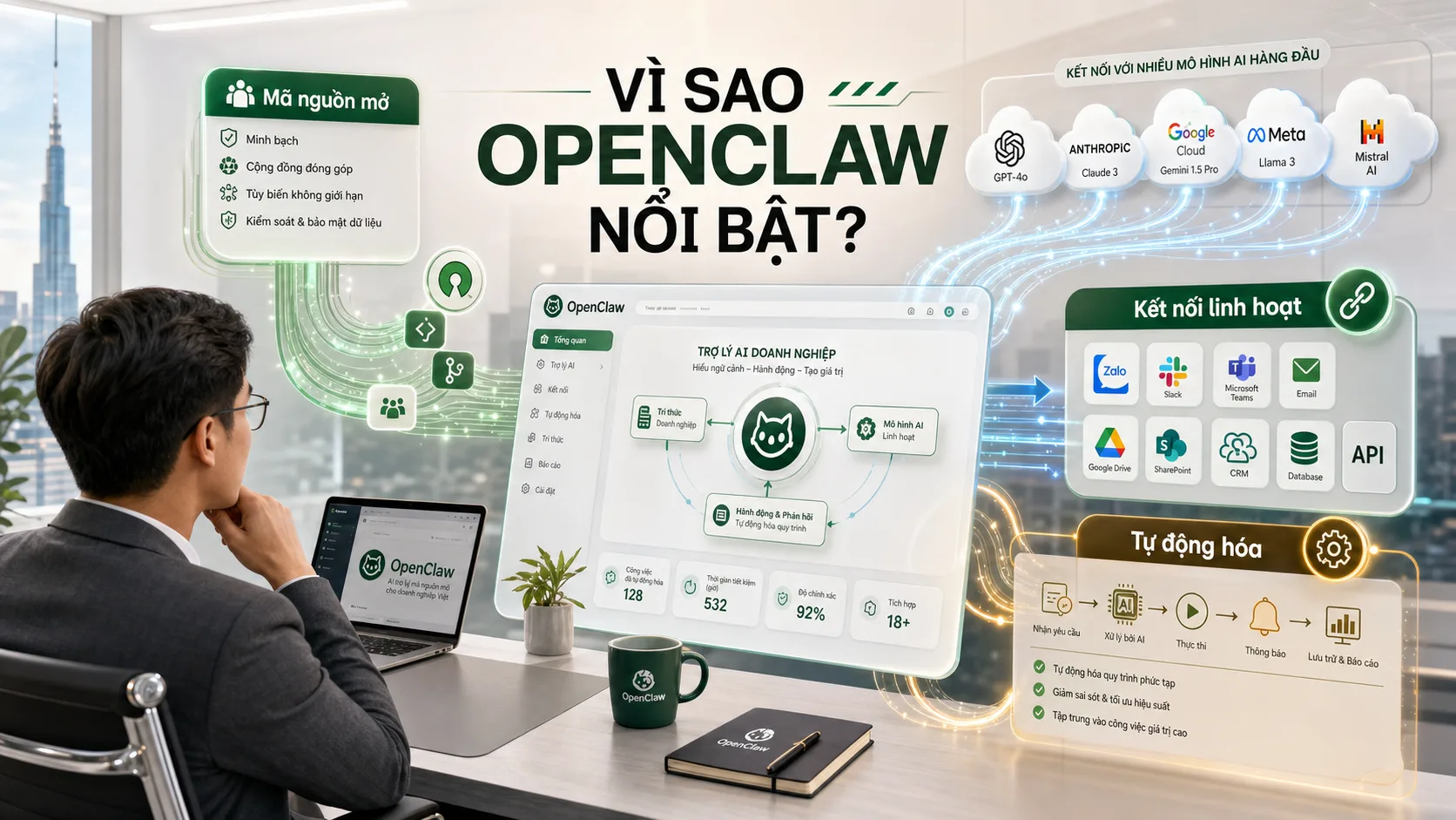 VÌ SAO OPENCLAW NỔI BẬT? - Vì sao OpenClaw được quan tâm? trong bài OpenClaw là gì