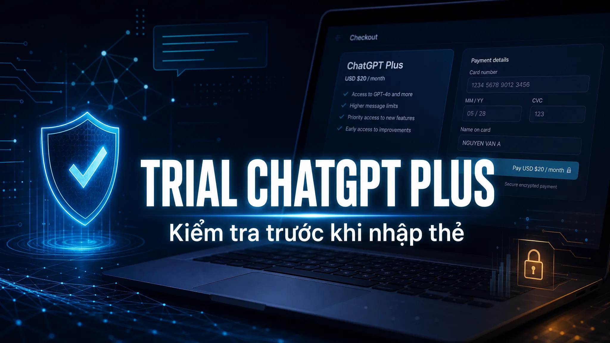 Cách nhận trial ChatGPT Plus miễn phí T5/2026: kiểm tra an toàn trước khi nhập thẻ