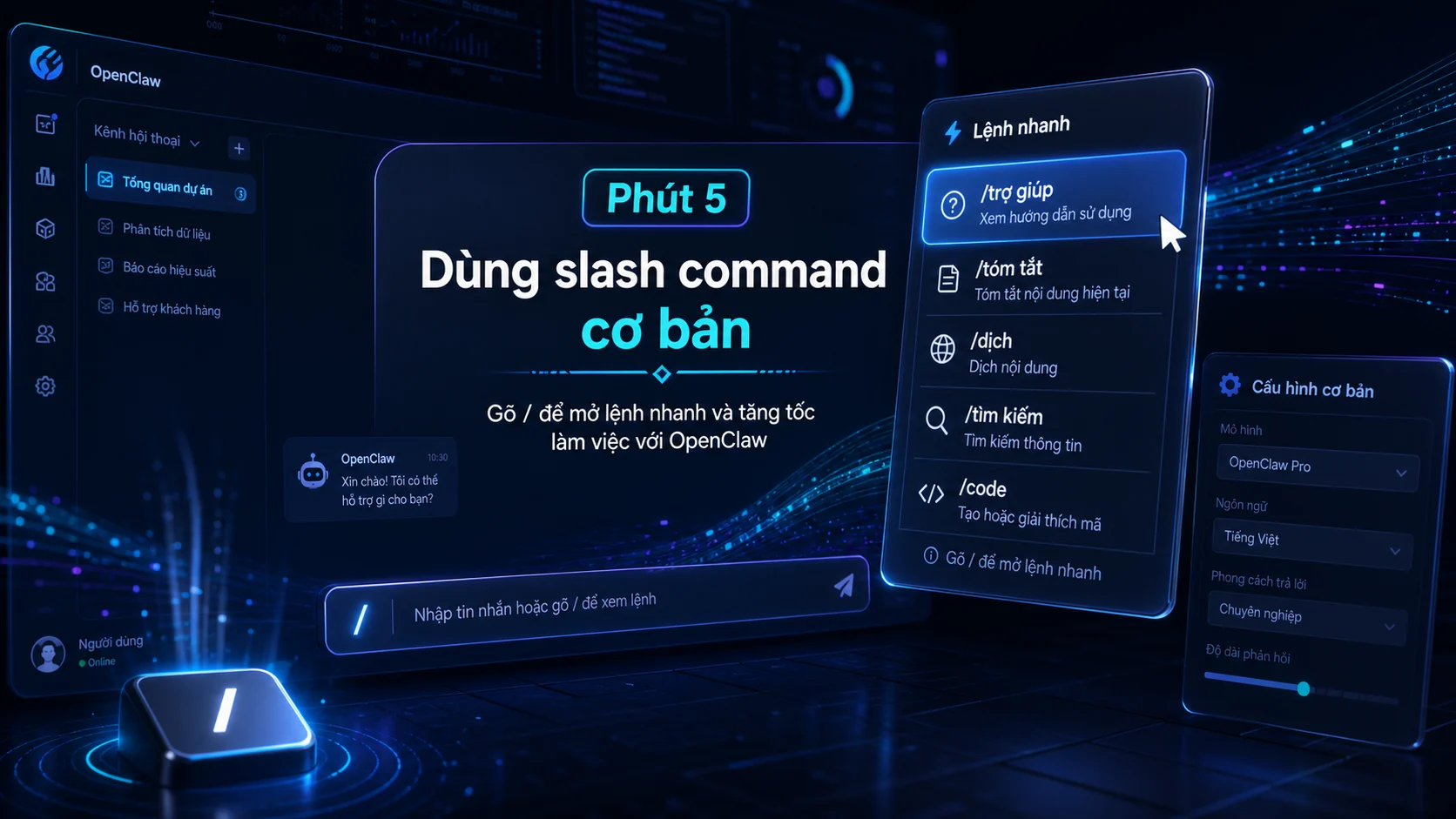 Phút 5 trong bài 10 phút đầu tiên với OpenClaw: gửi tin nhắn và cấu hình cơ bản