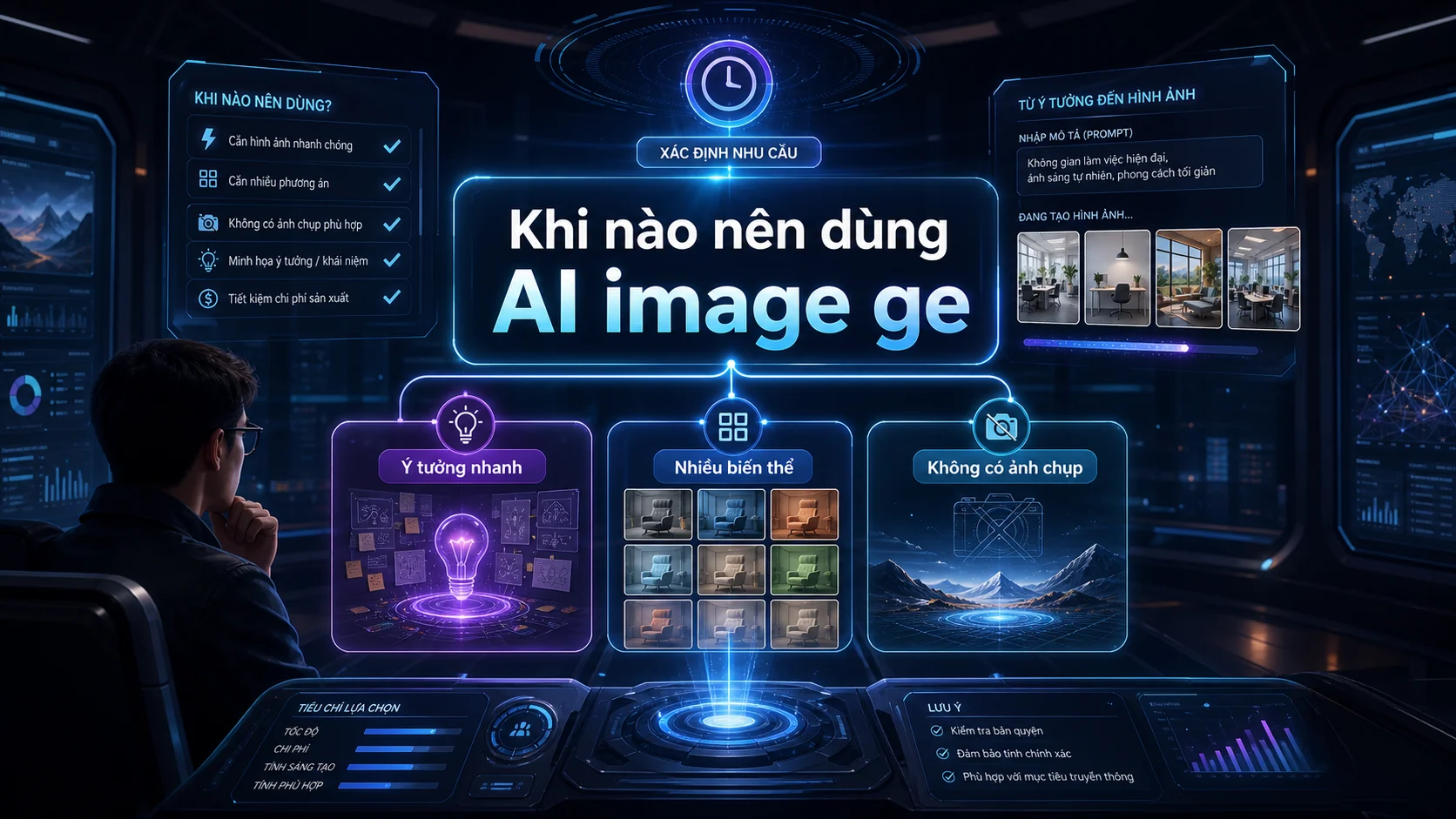 Khi nào nên dùng AI image ge trong bài AI image generator là gì? Cách tạo ảnh bằng AI cho người mới