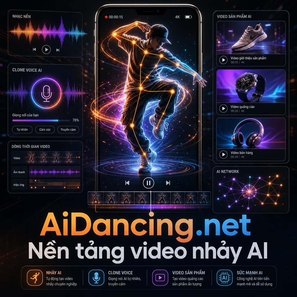AiDancing.net là gì? Nền tảng tạo video nhảy AI cho creator