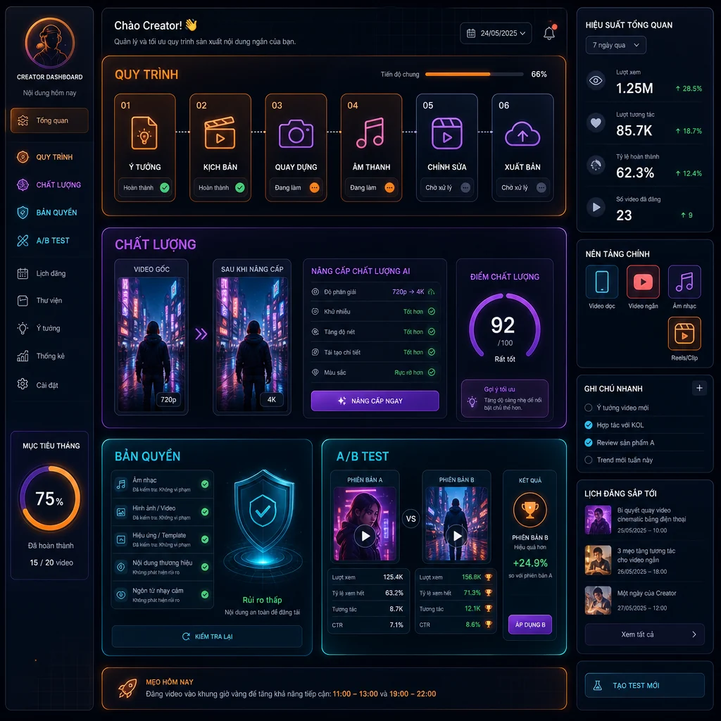 Quy trình tạo video AI hiệu quả với AiDancing
