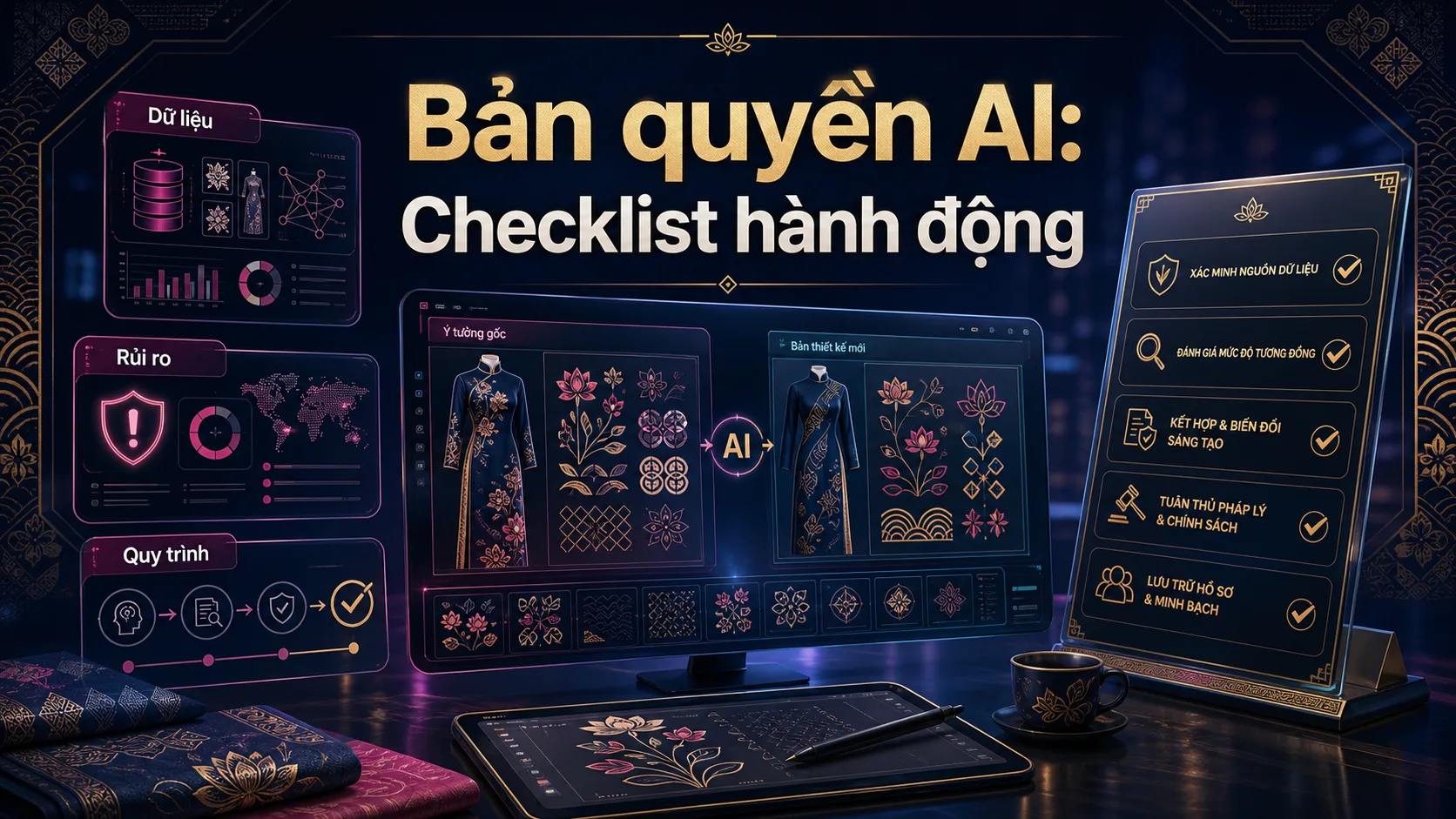 Checklist quản trị bản quyền AI