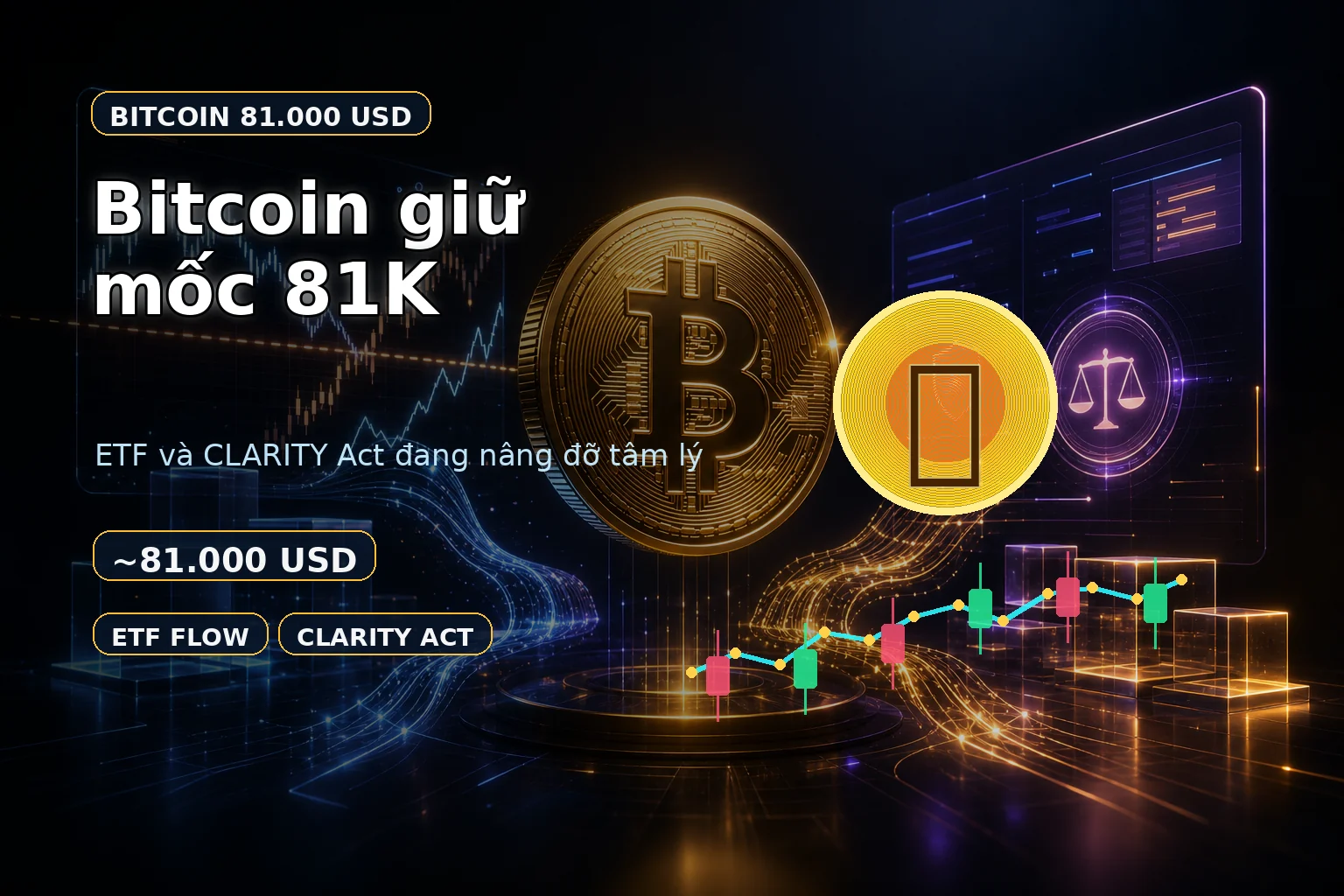 Bitcoin giữ mốc 81.000 USD: ETF và CLARITY Act đang nói gì với nhà đầu tư?