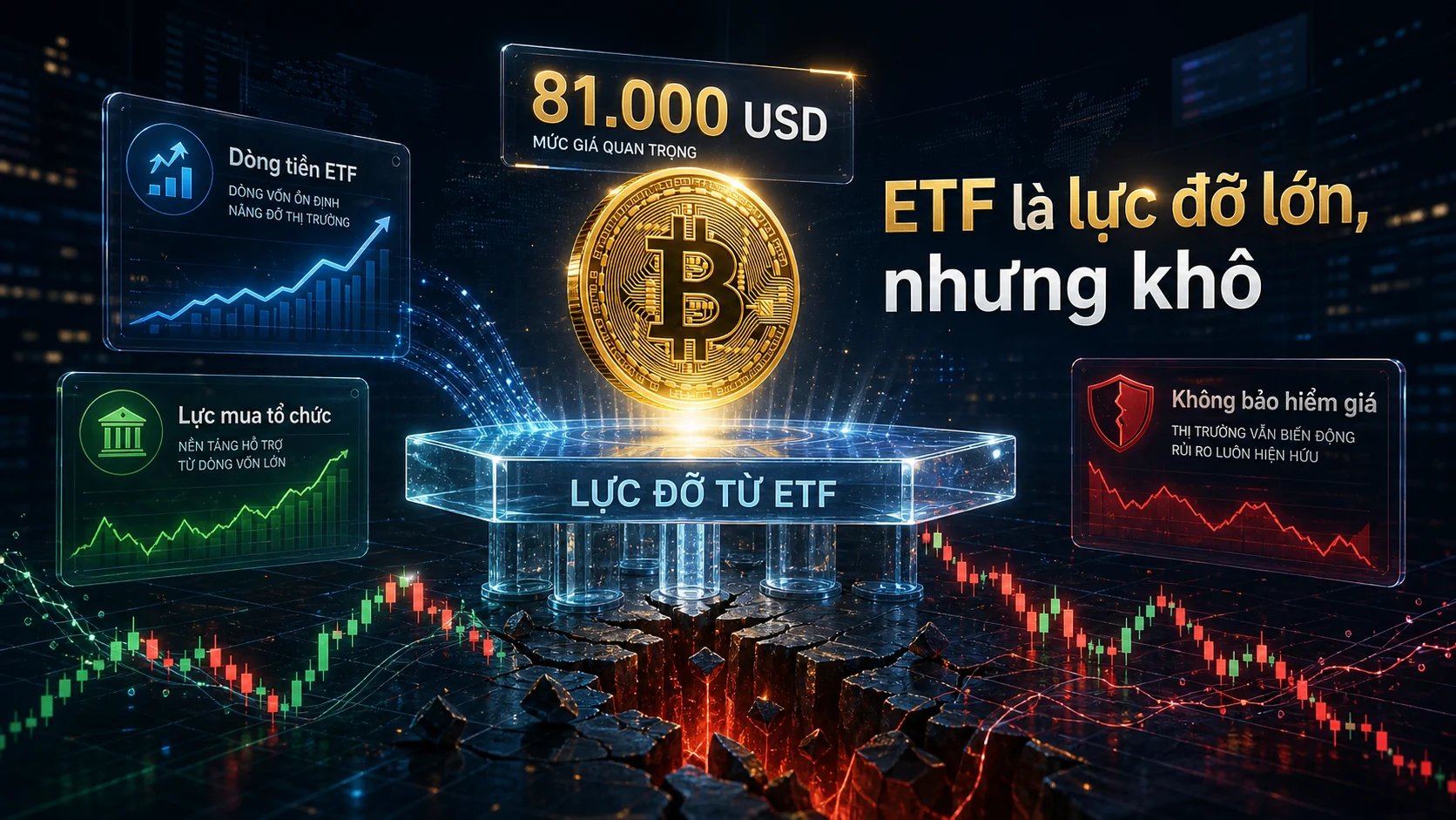 ETF là lực đỡ lớn, nhưng khô trong bài Bitcoin giữ mốc 81.000 USD: ETF và CLARITY Act đang nói gì với nhà đầu tư?