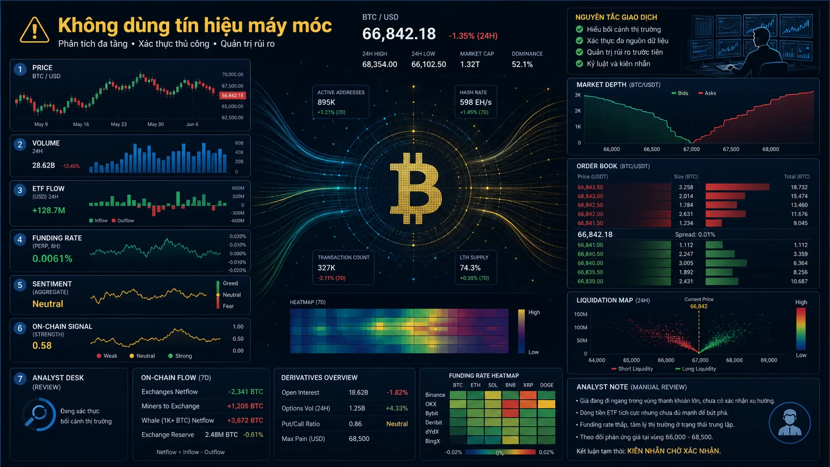 Không nên dùng dữ liệu on-chain như tín hiệu mua bán máy móc