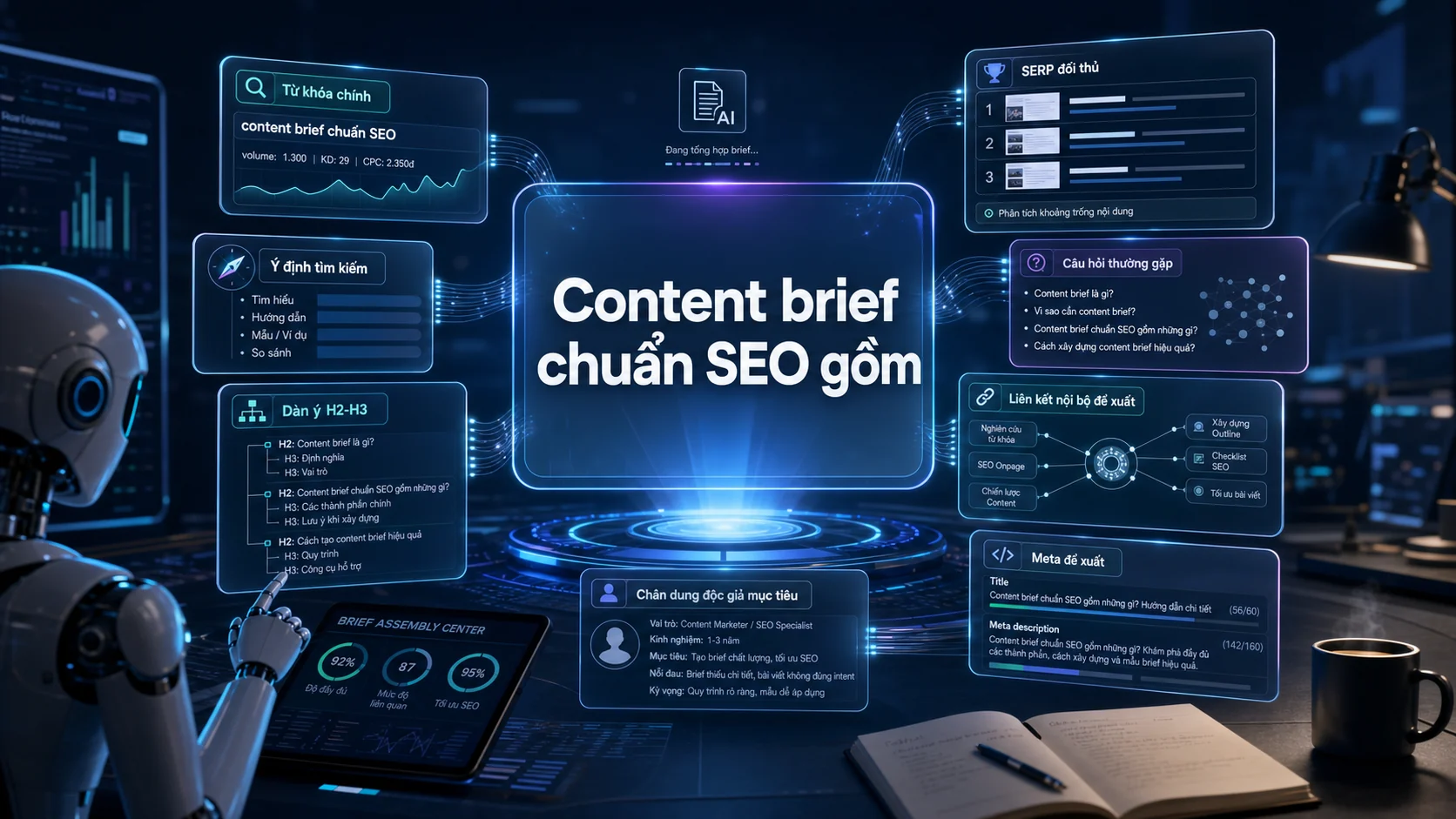 Content brief chuẩn SEO gồm trong bài Cách dùng AI để lập content brief chuẩn SEO cho người mới