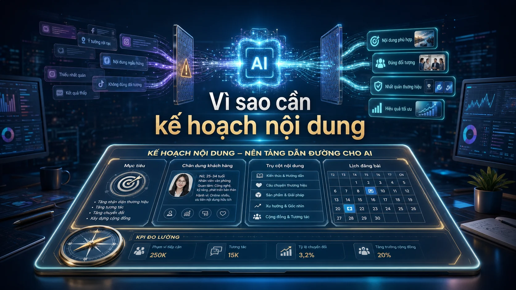 Vì sao cần kế hoạch nội dung trong bài Cách dùng AI để xây dựng kế hoạch nội dung mạng xã hội