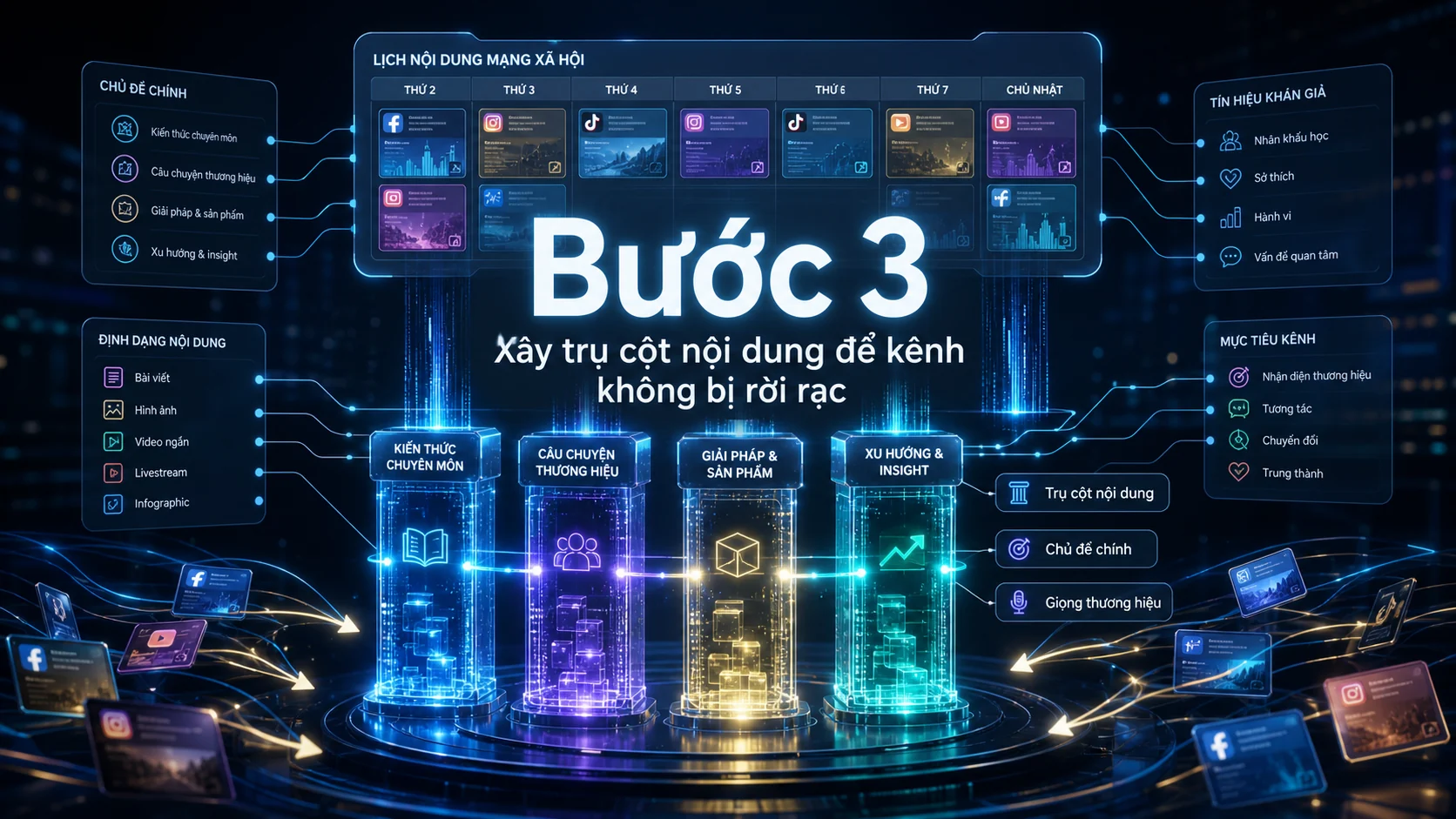 Bước 3 trong bài Cách dùng AI để xây dựng kế hoạch nội dung mạng xã hội