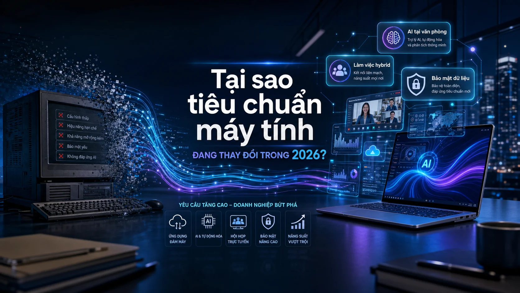 Tại sao tiêu chuẩn máy tính trong bài Cách lựa chọn máy tính cho dân văn phòng năm 2026