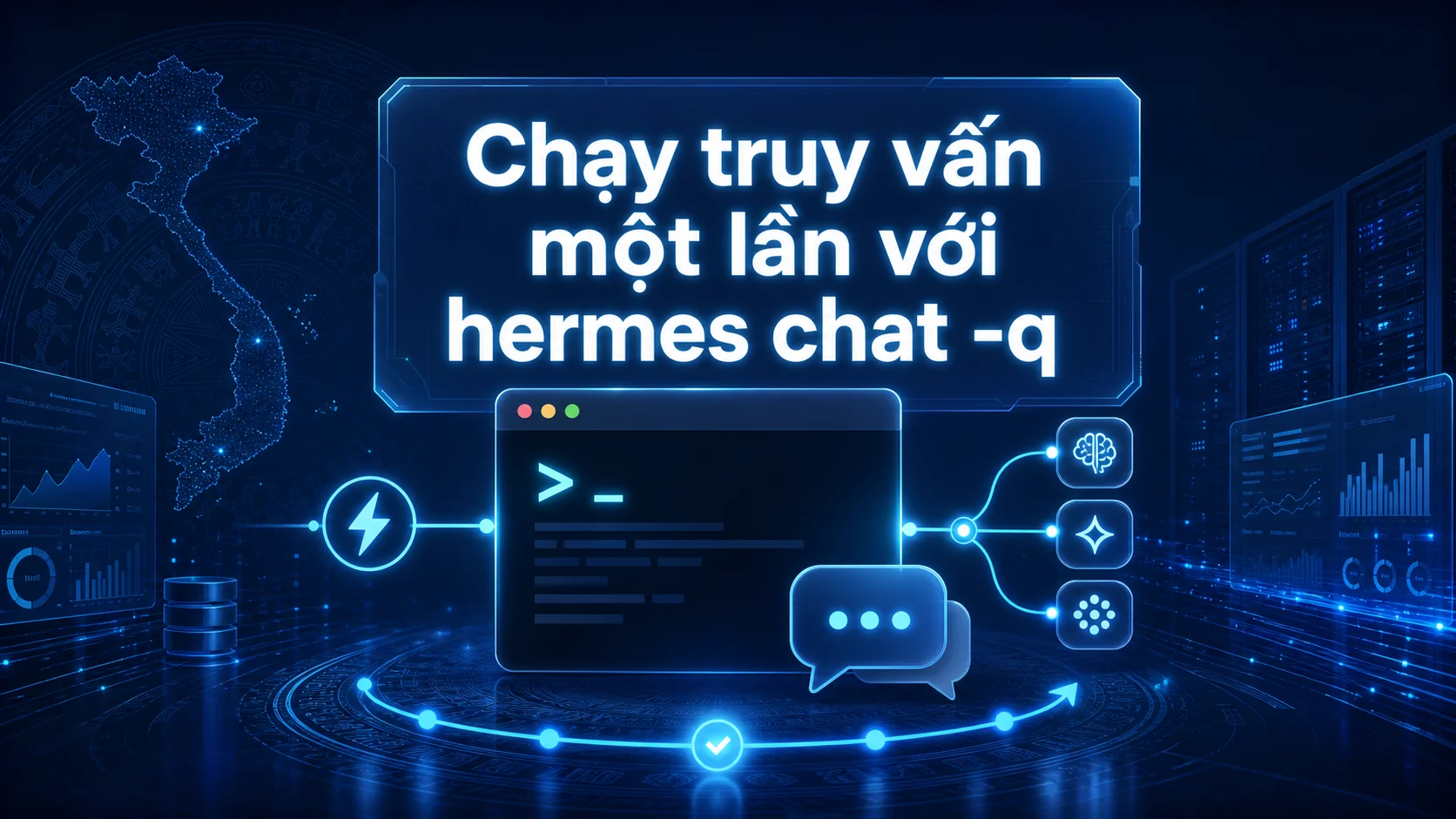 Chạy truy vấn một lần với hermes chat -q trong bài Cách sử dụng Hermes CLI hằng ngày cho công việc AI Agent