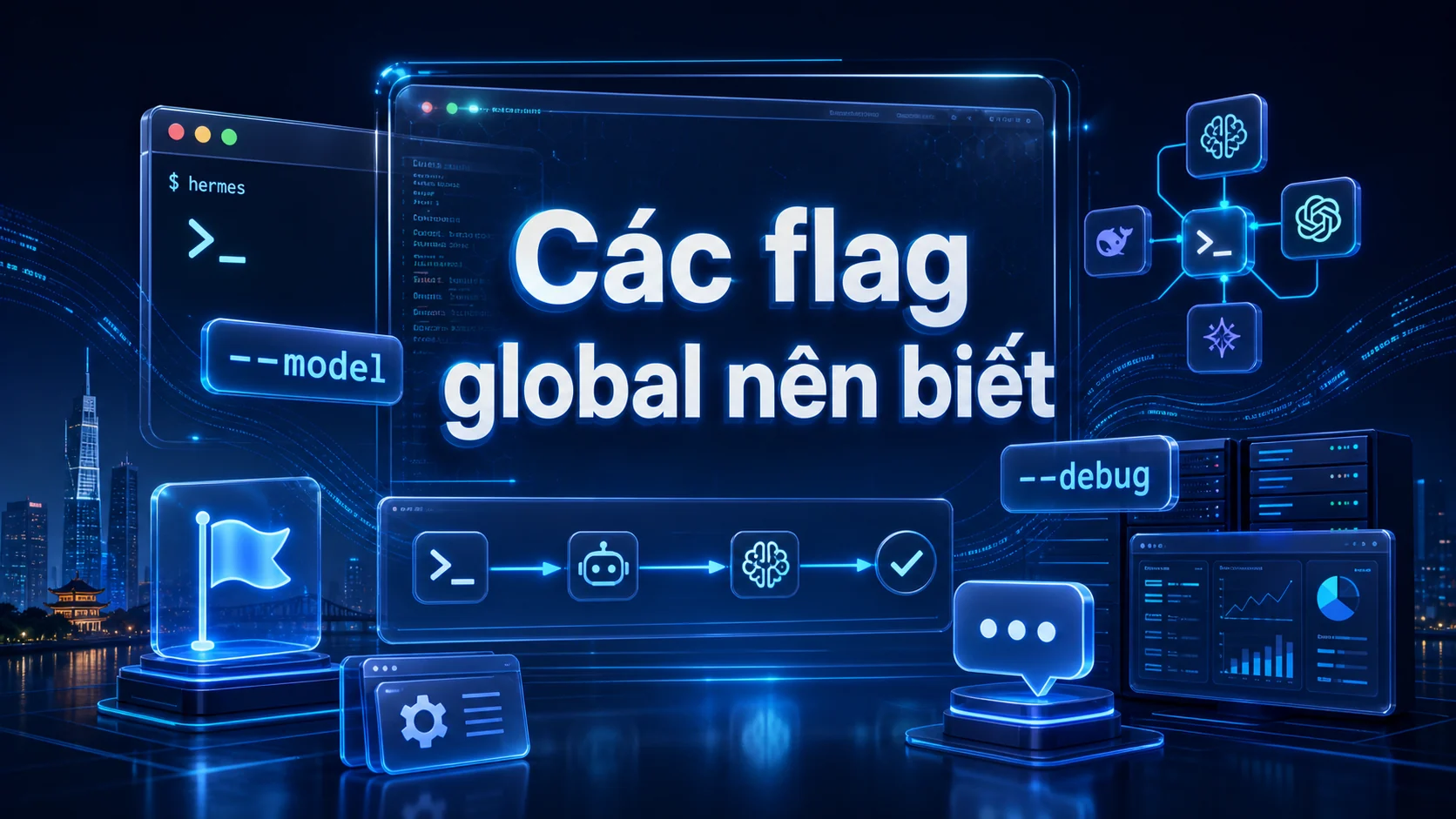 Các flag global nên biết trong bài Cách sử dụng Hermes CLI hằng ngày cho công việc AI Agent