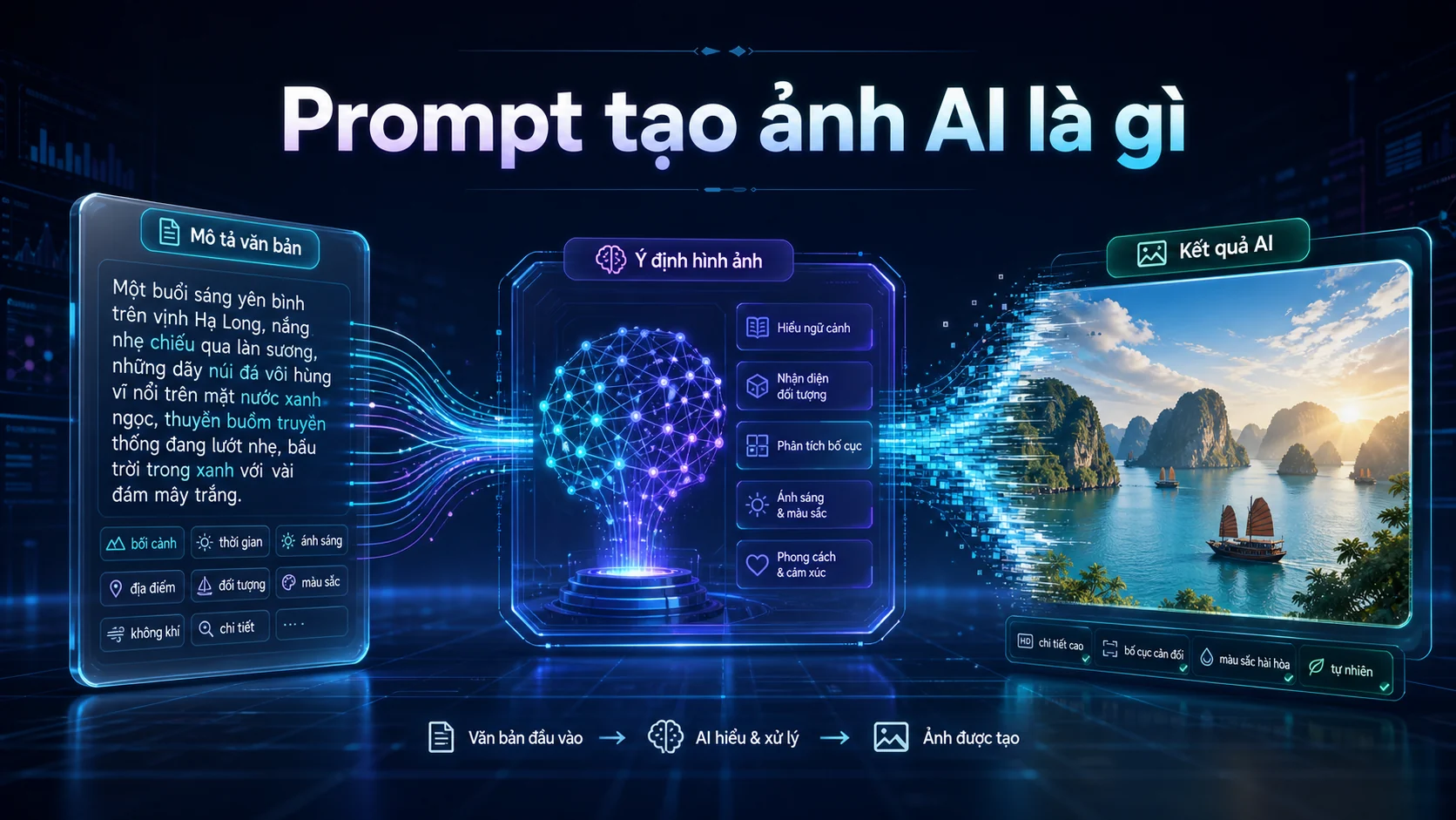 Prompt tạo ảnh AI là gì trong bài Cách viết prompt tạo ảnh AI đẹp, đúng ý và dùng được cho bài viết SEO