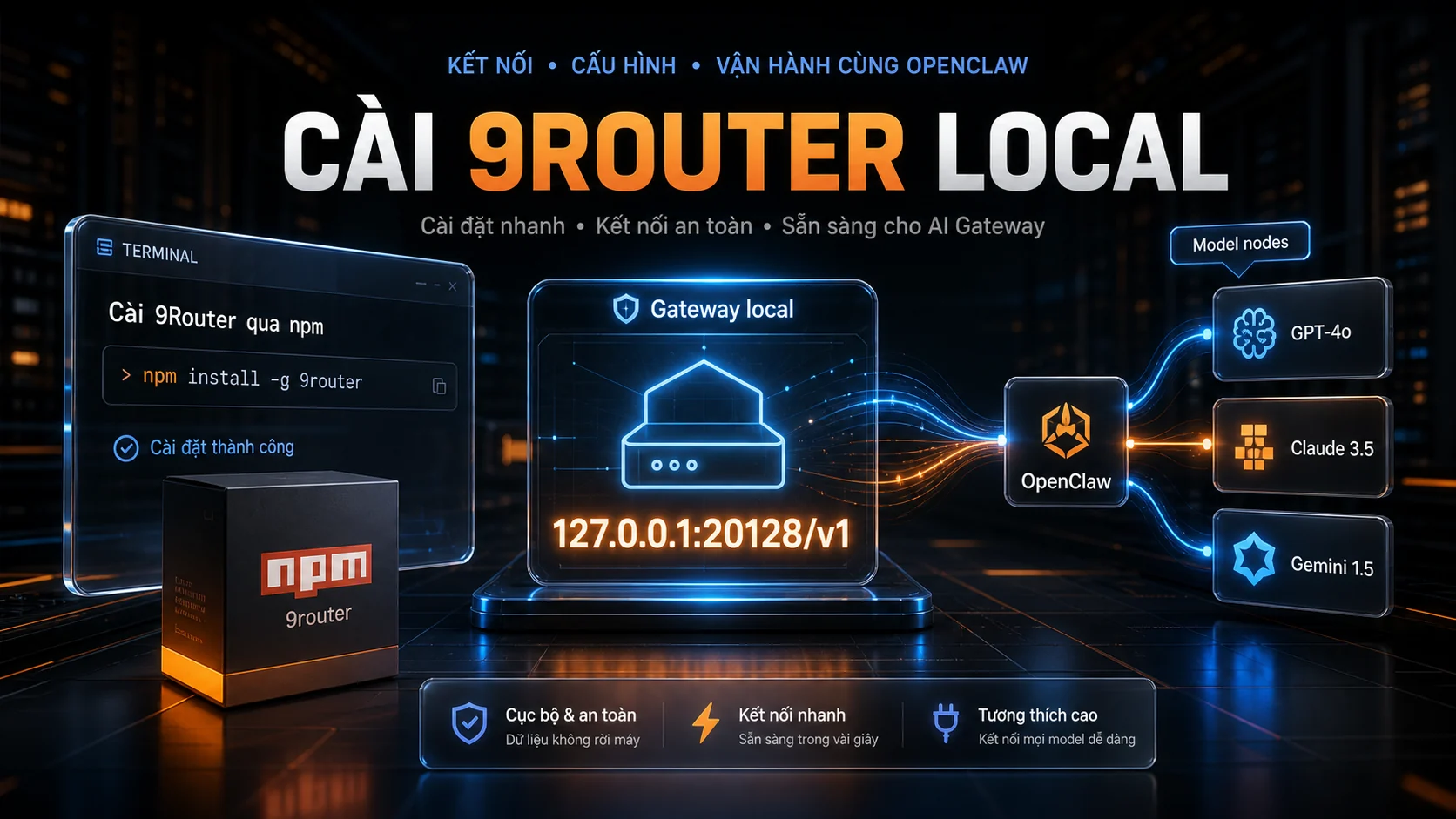 Cài 9Router Local - hướng dẫn kết nối 9Router với OpenClaw