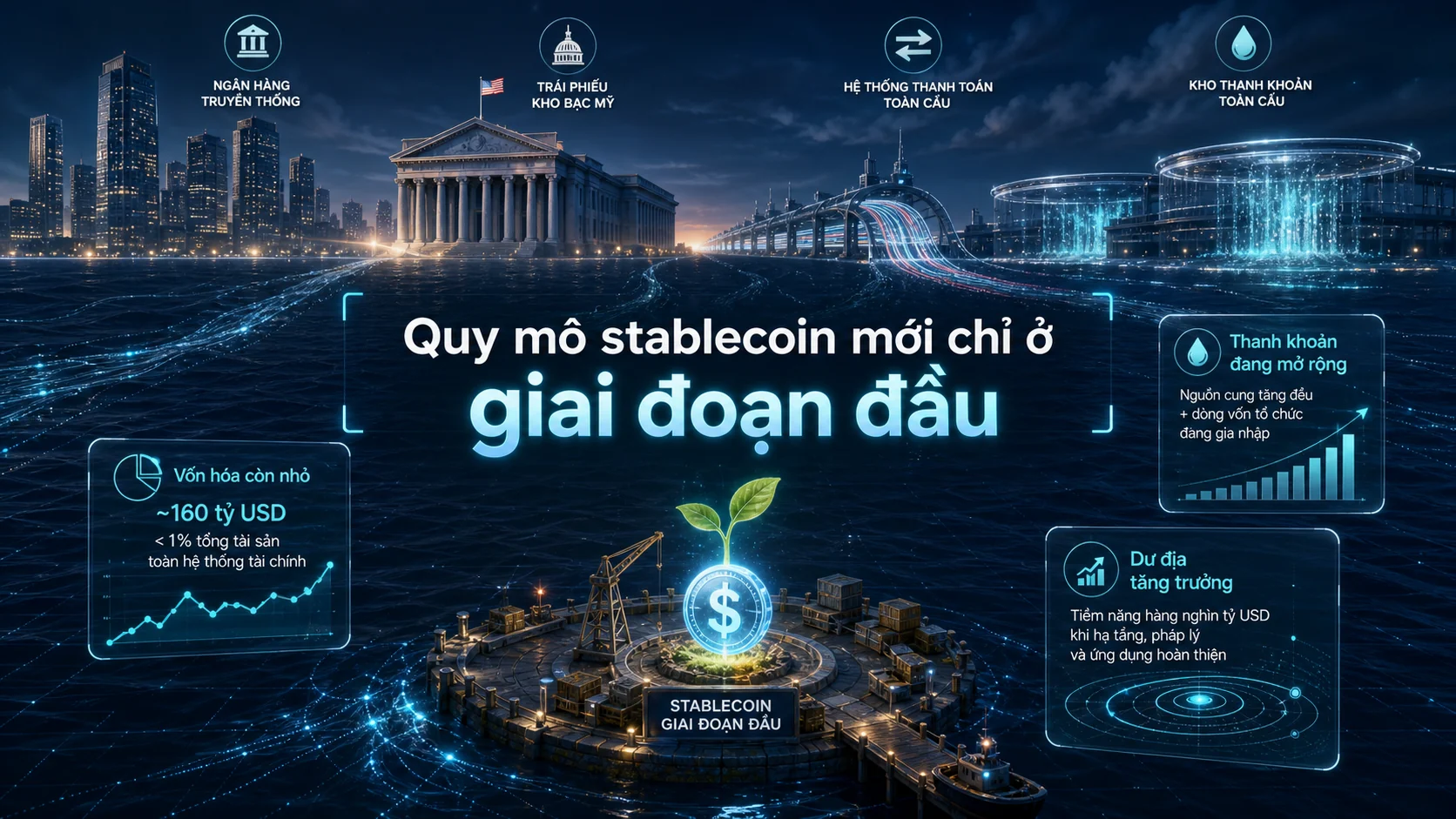 Quy mô stablecoin mới chỉ ở trong bài CLARITY Act: Vì sao cuộc đua stablecoin của Mỹ không chỉ là câu chuyện crypto?