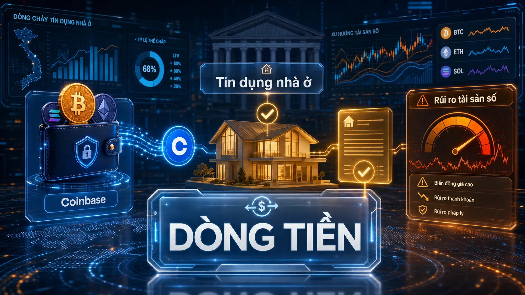 thế chấp crypto - dòng tiền