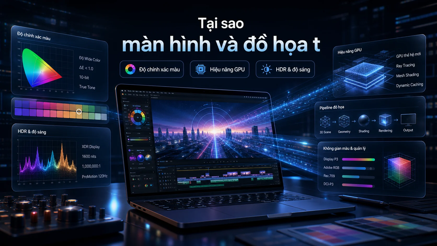 Tại sao màn hình và đồ họa t trong bài Đánh giá màn hình đồ họa MacBook 2026 | MacBook Pro M5 có đáng mua?