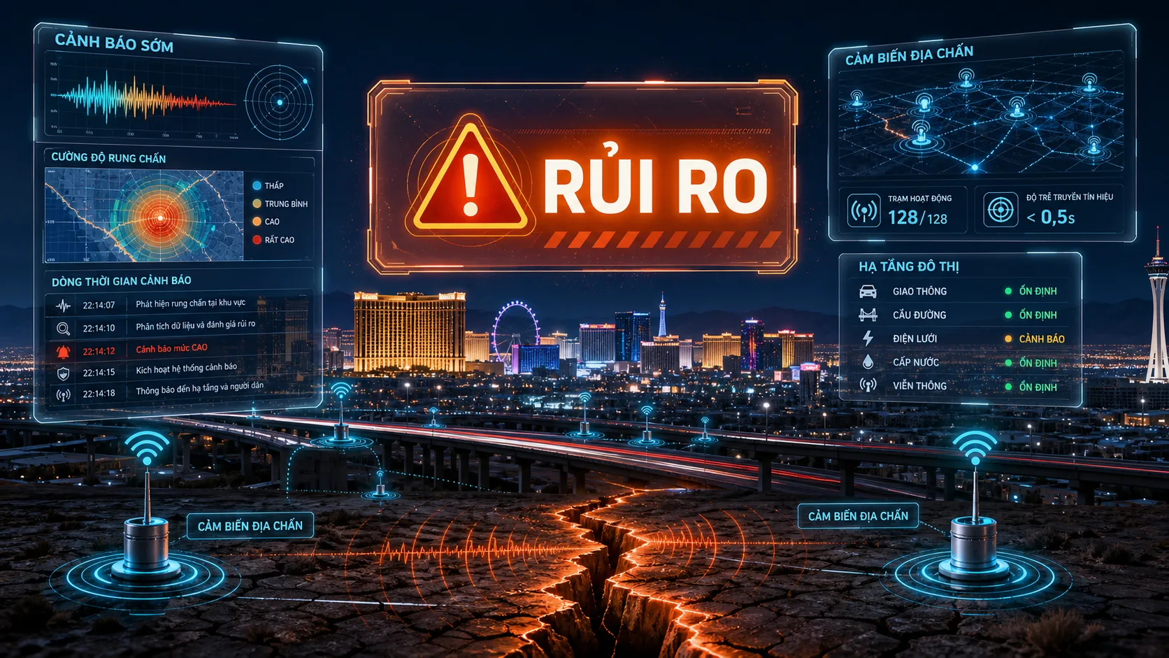 cảnh báo động đất - rủi ro