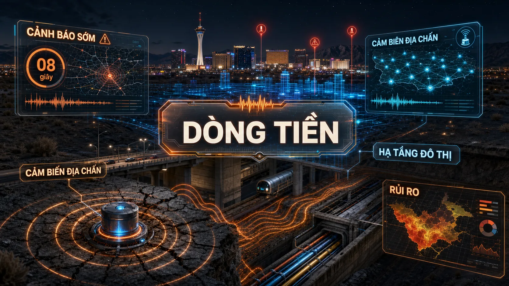 cảnh báo động đất - dòng tiền