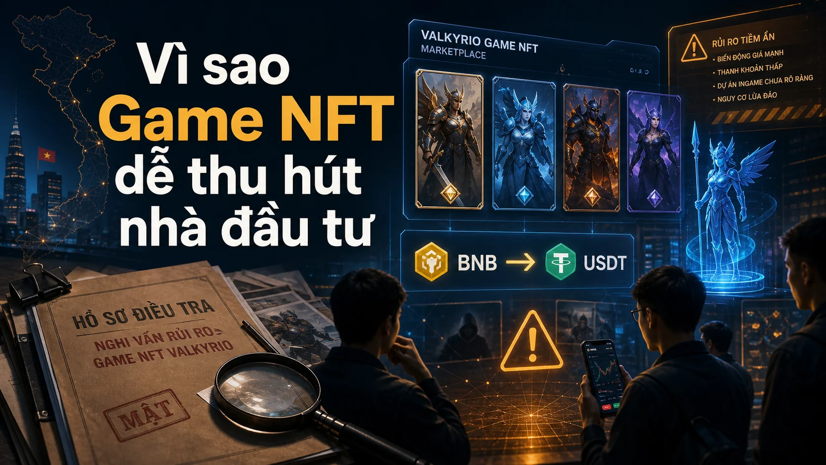 Minh họa cơ chế Game NFT Valkyrio thu hút nhà đầu tư cá nhân