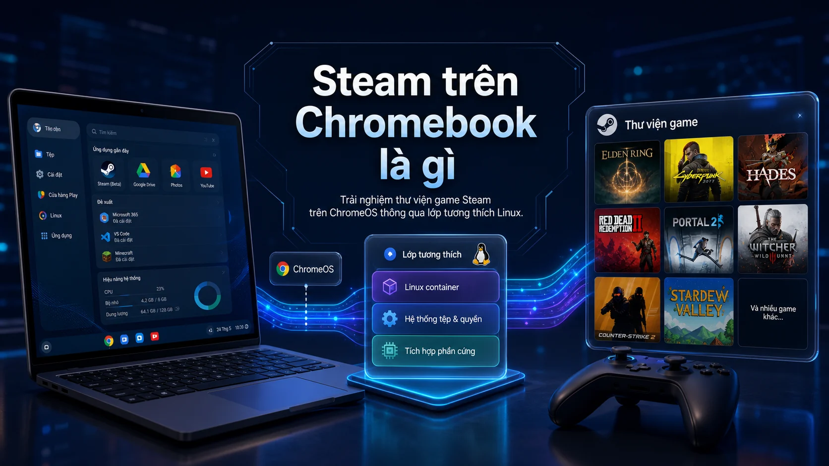 Steam trên Chromebook là gì trong bài Google sẽ ngừng hỗ trợ Steam trên Chromebook từ 2026