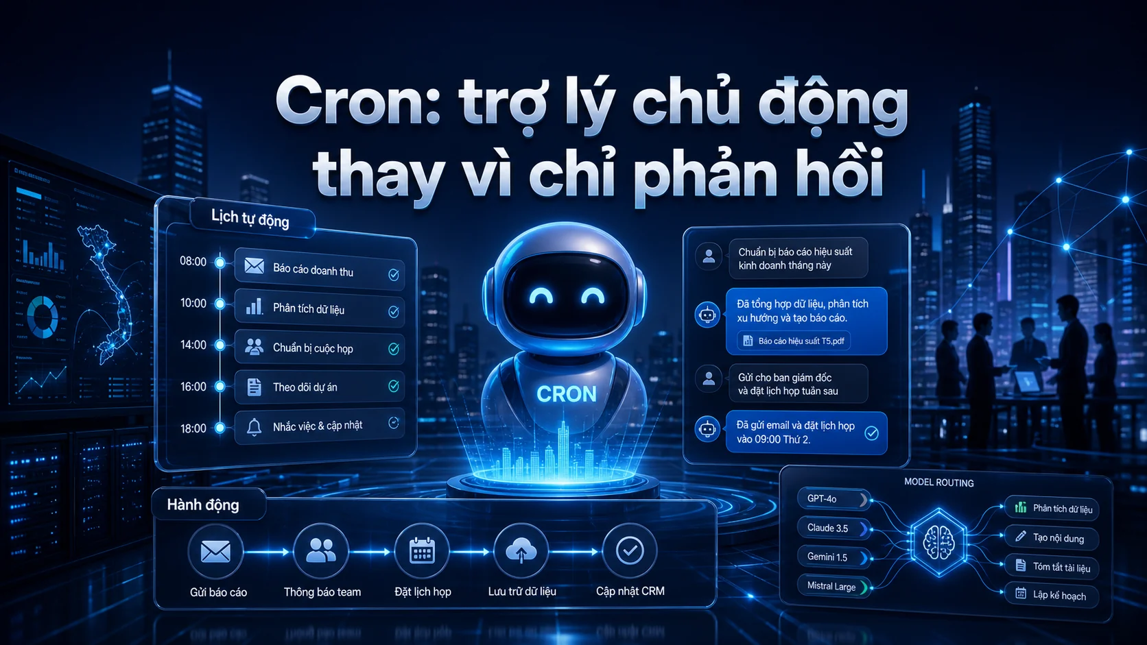 Cron: trợ lý chủ động thay vì chỉ phản hồi trong bài Xây dựng Hermes thành Chief of Staff AI cá nhân/doanh nghiệp