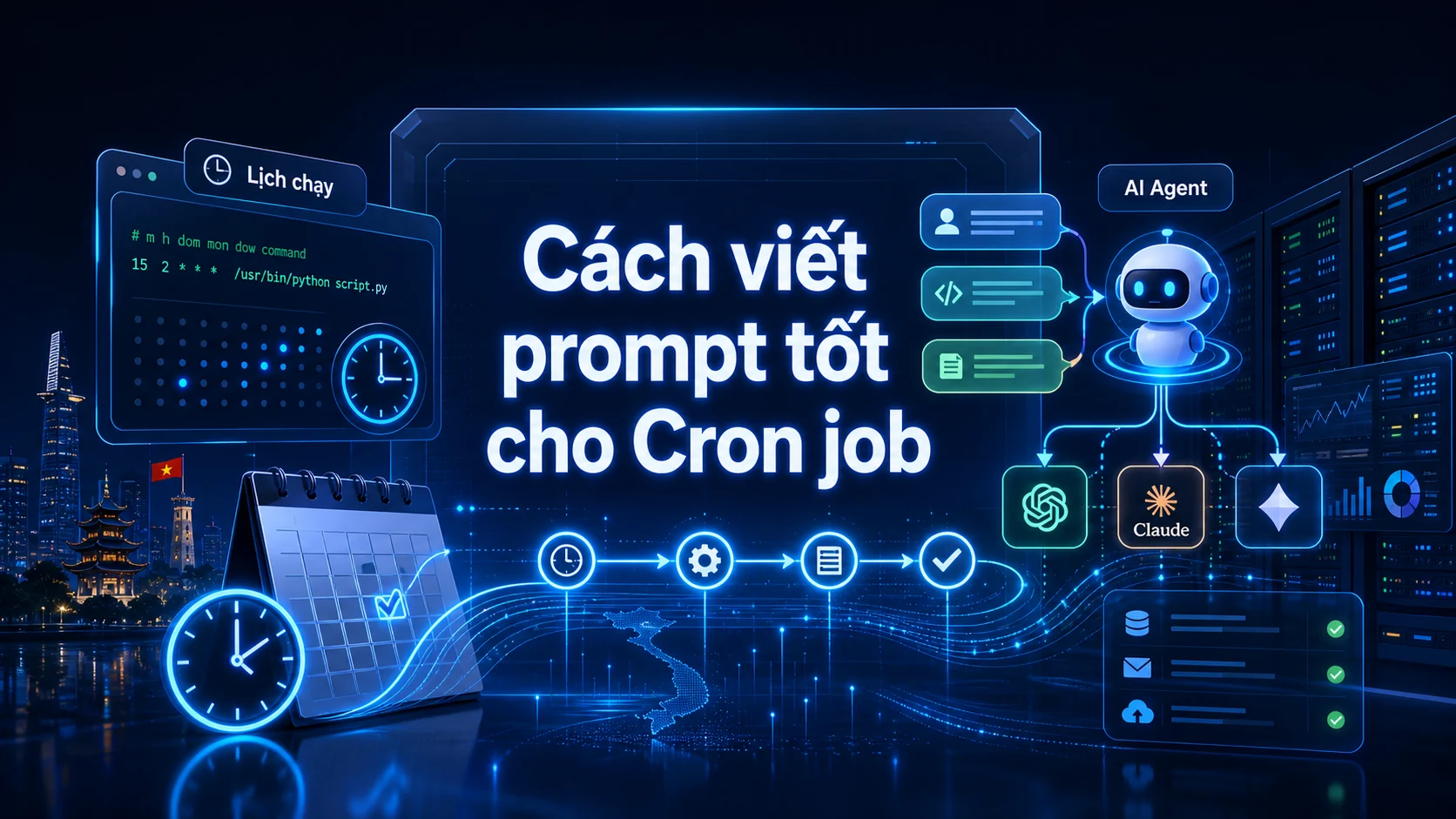 Cách viết prompt tốt cho Cron job trong bài Hermes Cron: tự động hóa AI Agent theo lịch