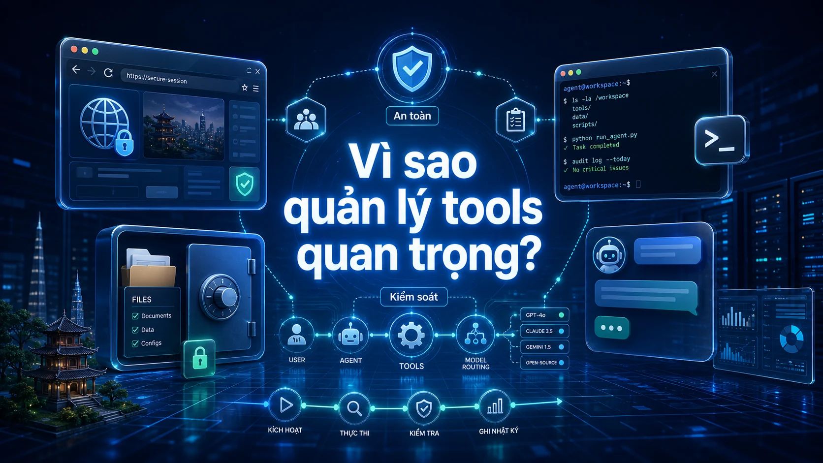 Vì sao quản lý tools quan trọng? trong bài Hermes Tools: dùng browser, terminal và file an toàn