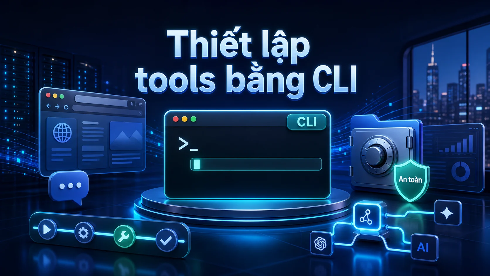Thiết lập tools bằng CLI trong bài Hermes Tools: dùng browser, terminal và file an toàn