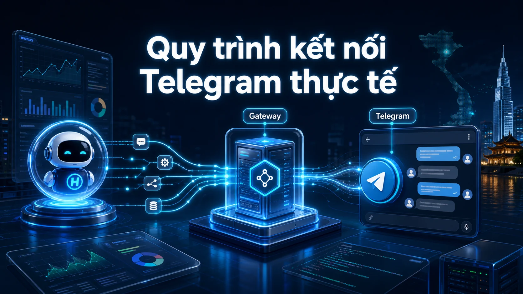 Quy trình kết nối Telegram thực tế trong bài Kết nối Hermes Agent với Telegram bằng Gateway