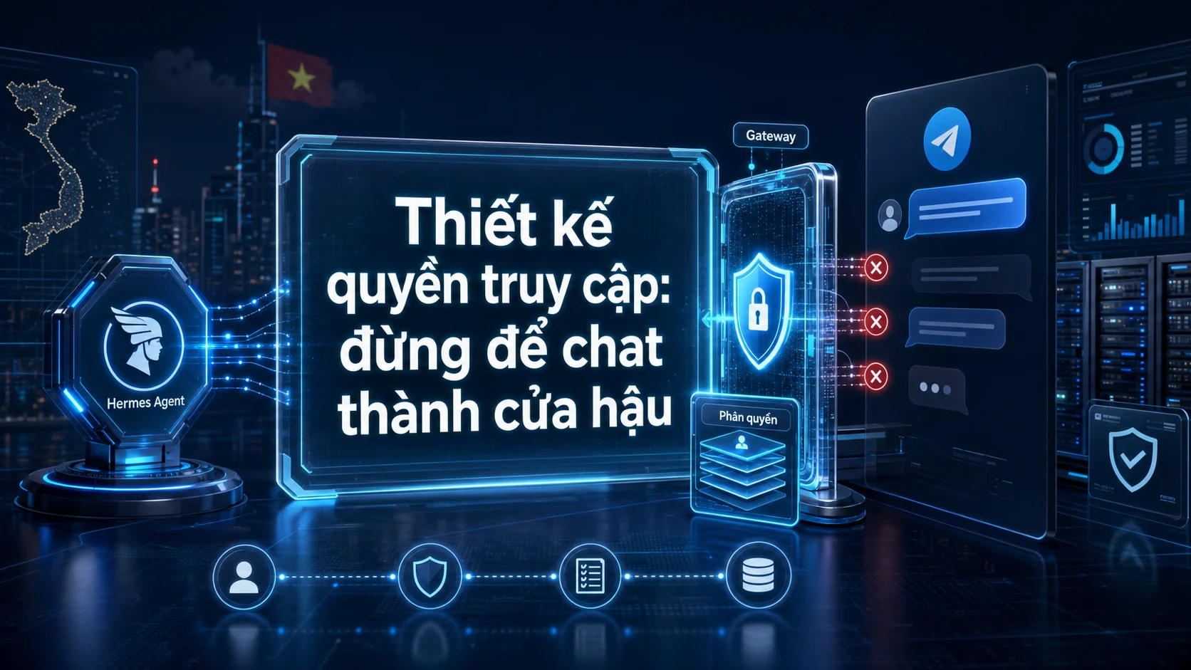 Thiết kế quyền truy cập: đừng để chat thành cửa hậu trong bài Kết nối Hermes Agent với Telegram bằng Gateway
