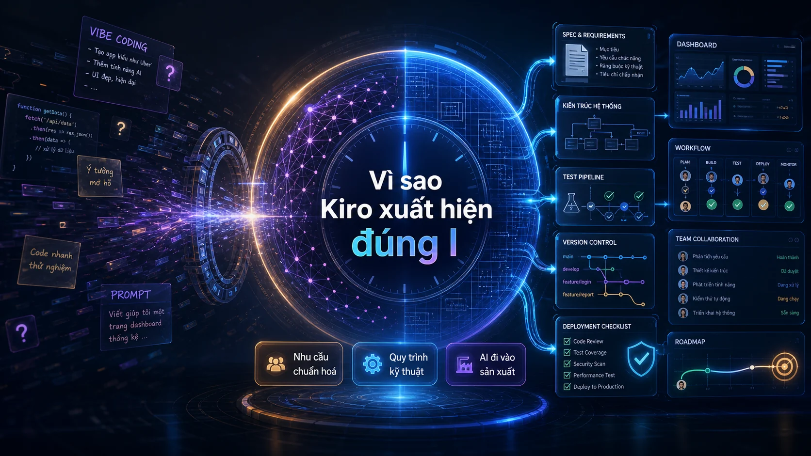 Vì sao Kiro xuất hiện đúng l trong bài Kiro AI Code là gì? Khi AI coding đi từ vibe coding sang engineering