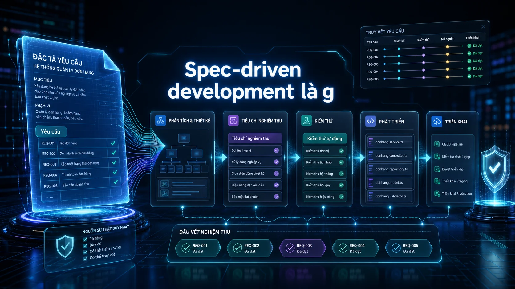 Spec-driven development là g trong bài Kiro AI Code là gì? Khi AI coding đi từ vibe coding sang engineering