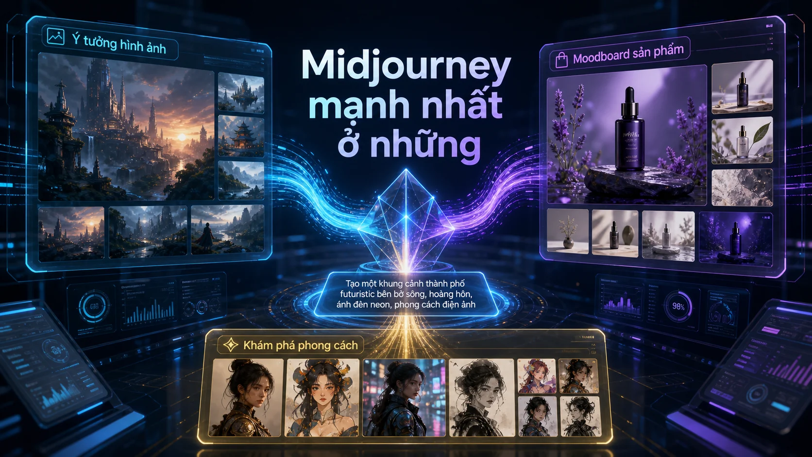 Midjourney mạnh nhất ở những trong bài Midjourney là gì? Có còn đáng dùng trong năm 2026 không