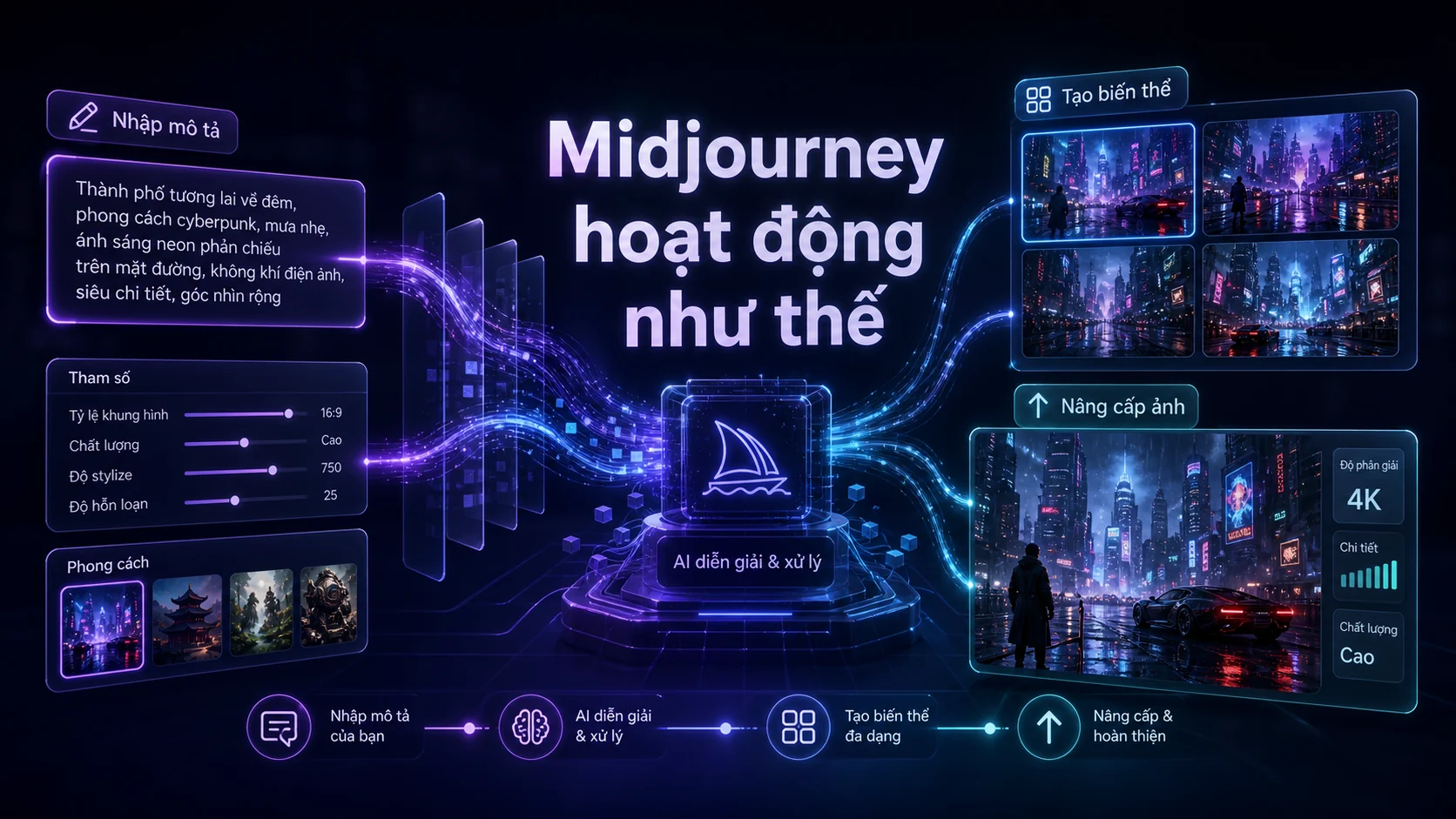 Midjourney hoạt động như thế trong bài Midjourney là gì? Có còn đáng dùng trong năm 2026 không