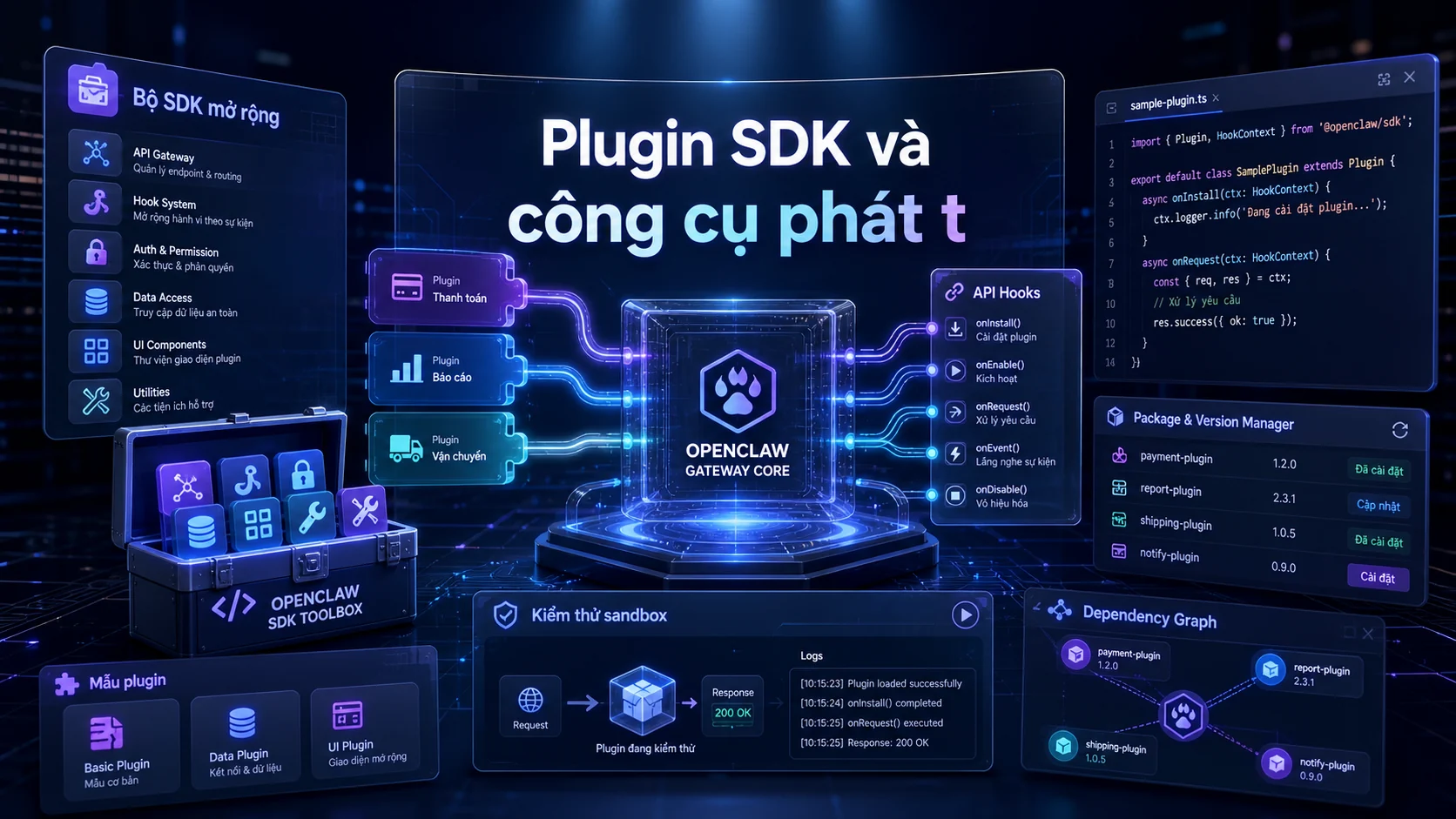 Plugin SDK và công cụ phát t trong bài OpenClaw 2026.5.18 có gì mới? Cập nhật Gateway, plugin, mobile và QA