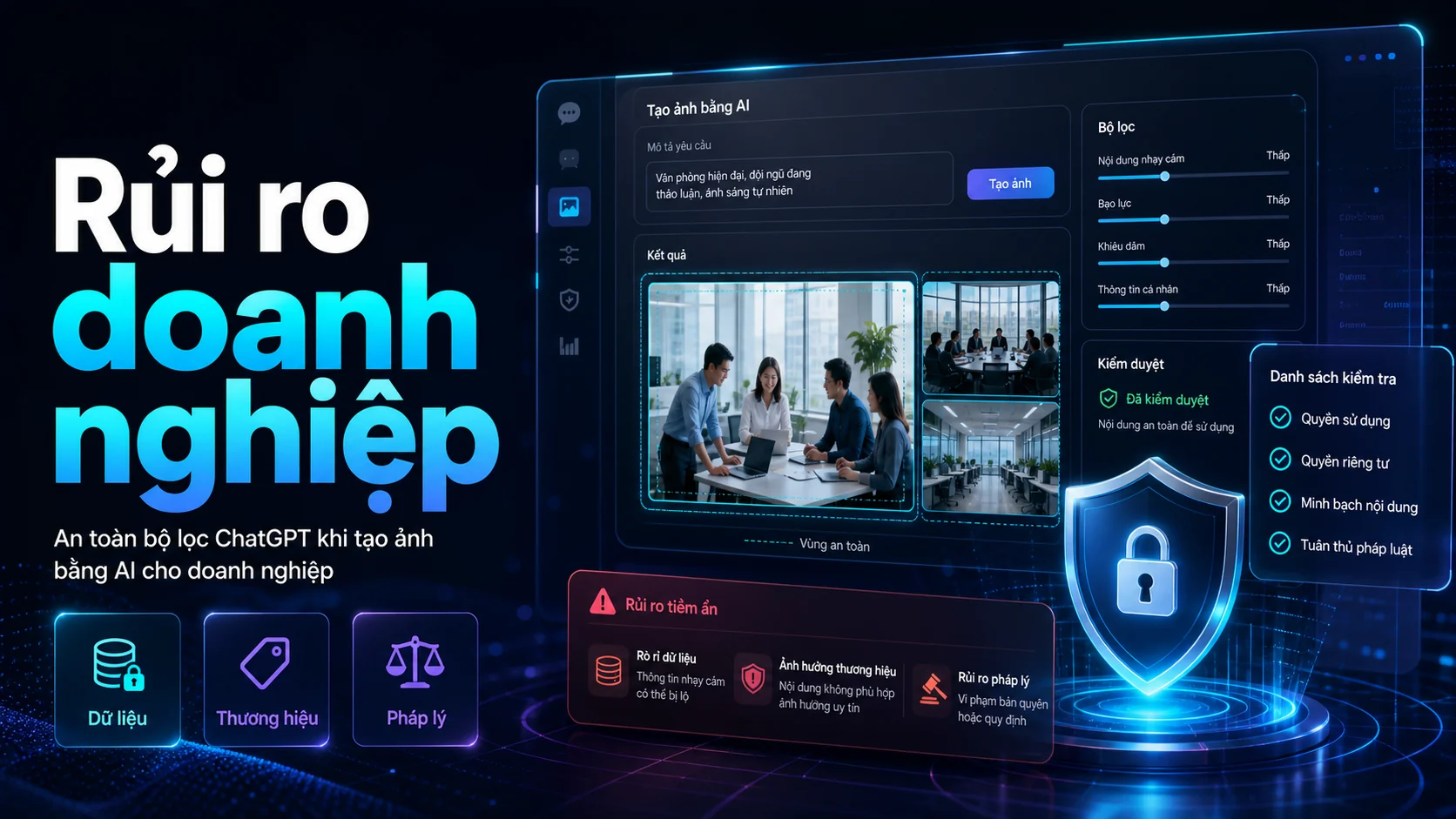 Rủi ro dữ liệu, thương hiệu và pháp lý khi doanh nghiệp dùng AI tạo ảnh