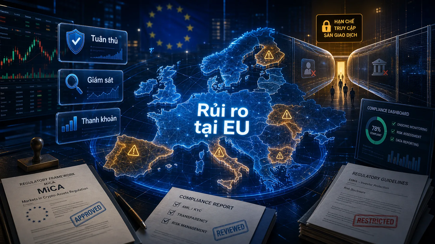 Rủi ro pháp lý Binance MiCA tại thị trường EU