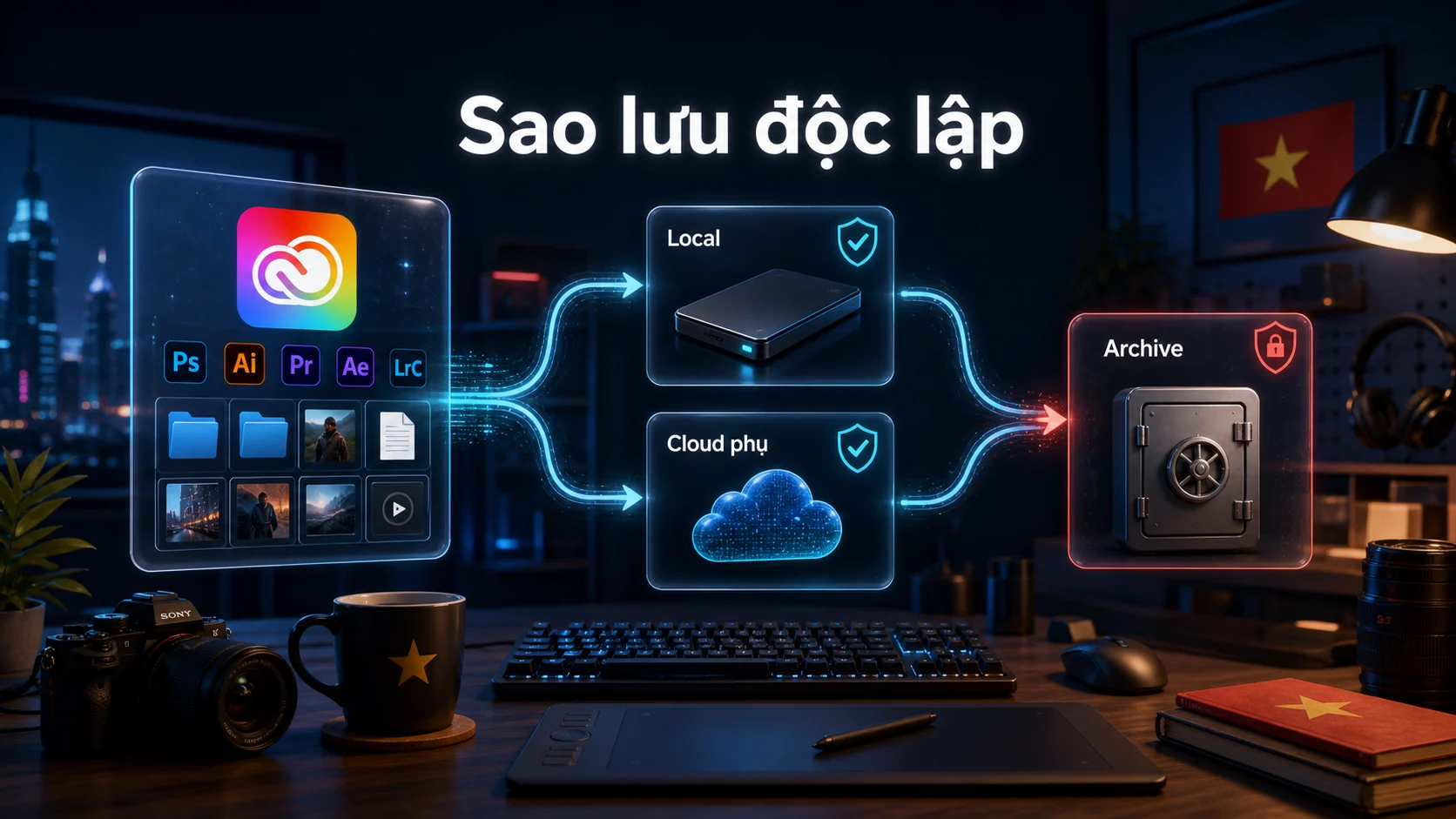 Sao lưu dữ liệu ngoài Creative Cloud để giảm rủi ro mất quyền truy cập